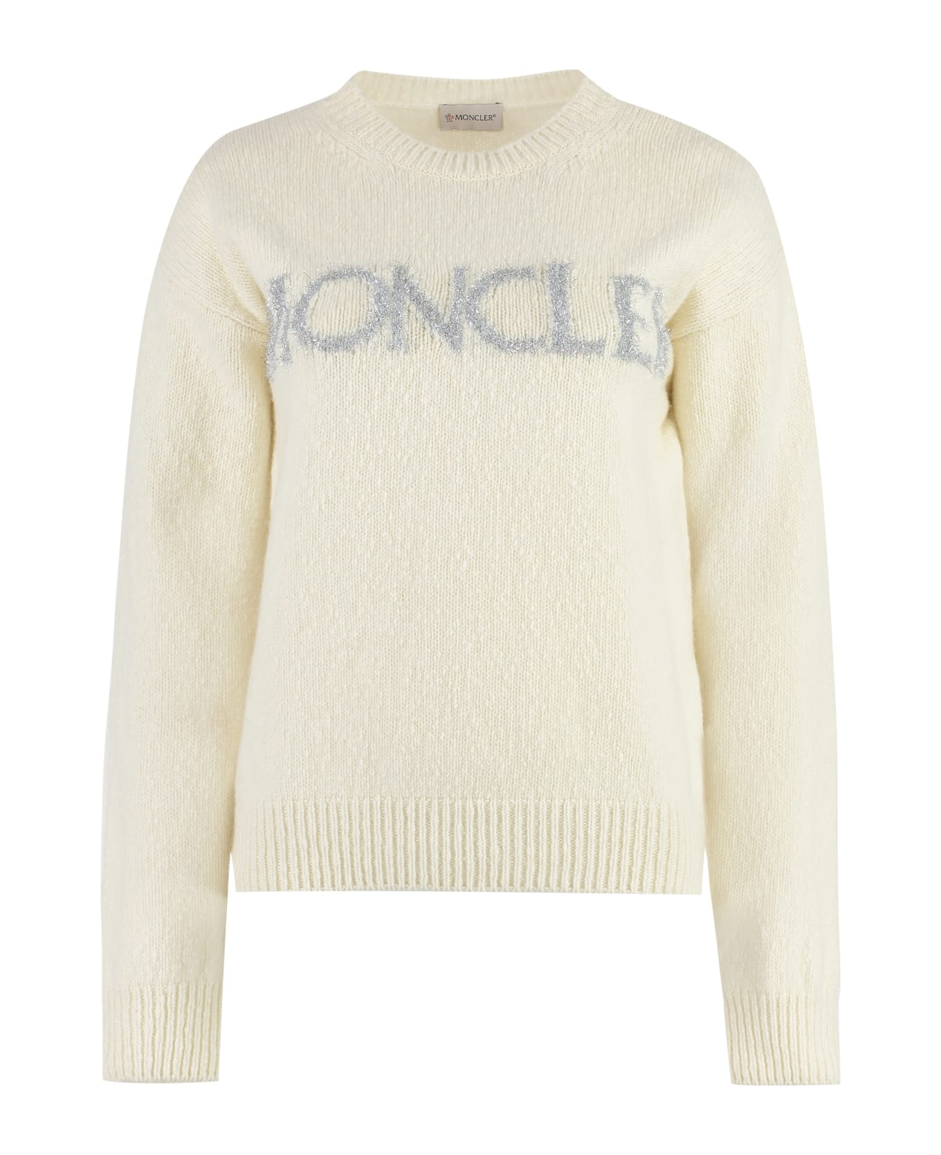 Moncler Crew-neck Wool Sweater - White