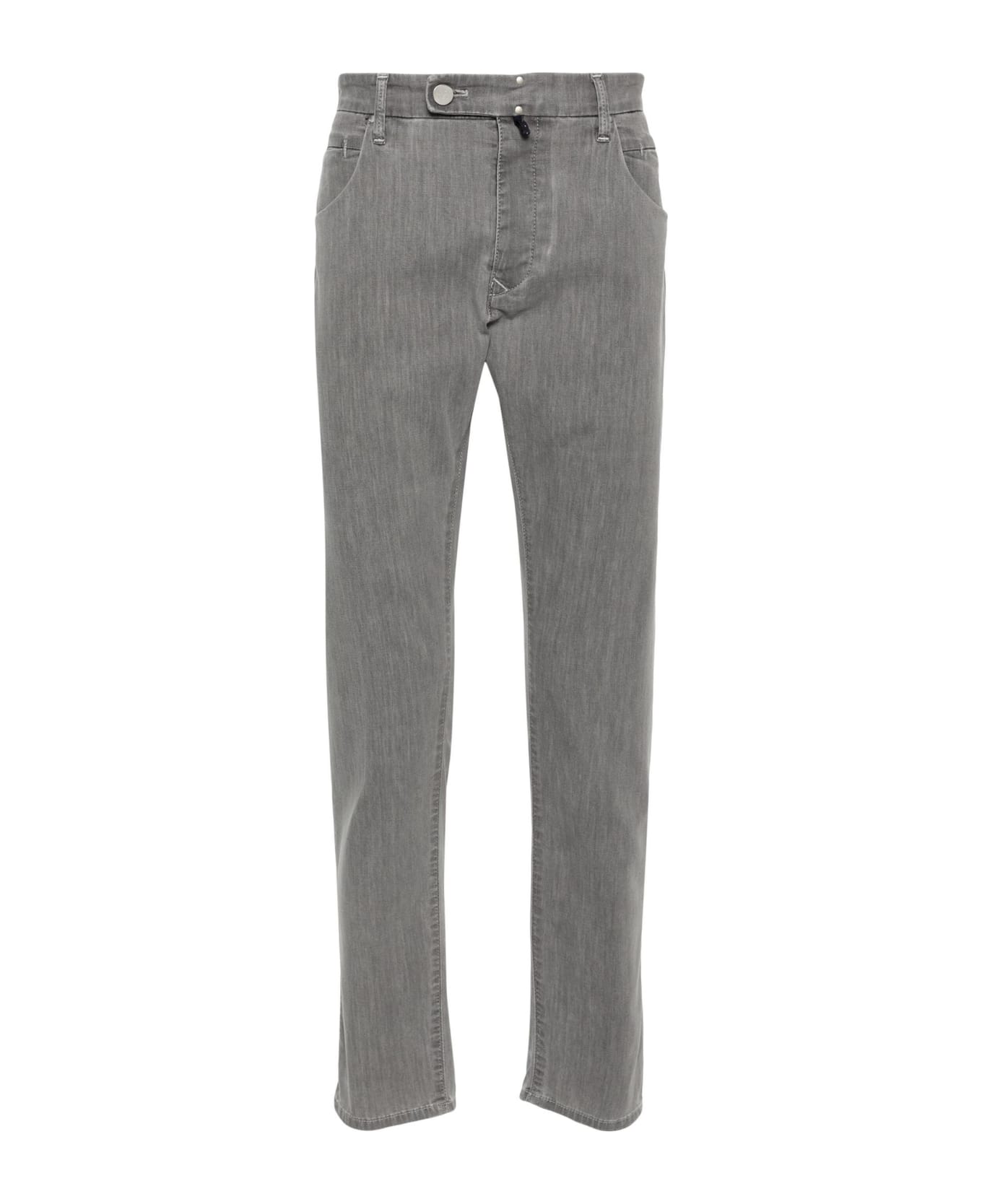 Incotex Medium Grey Cotton Blend Denim Jeans - Grey デニム