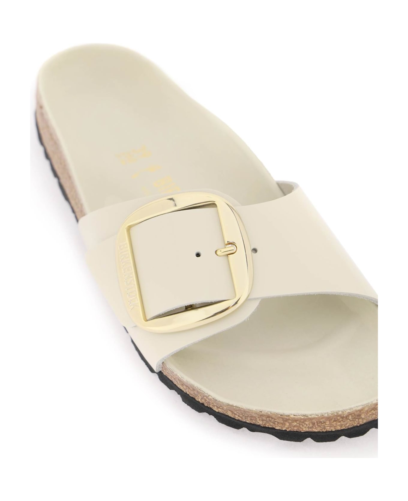 Birkenstock Madrid Big Buckle - Flat Sandal - Ecru