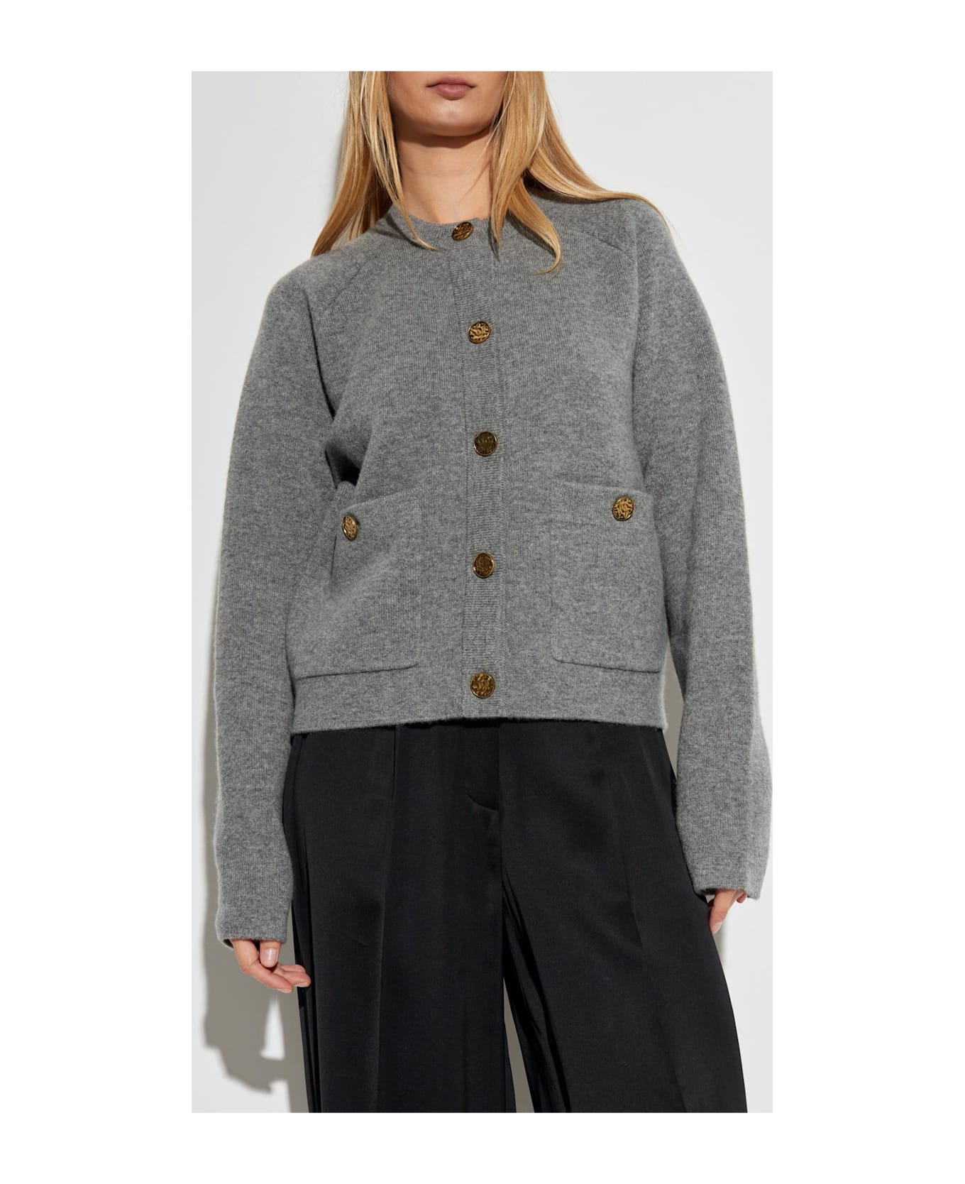 Totême Toteme Cardigan With Pockets - Grey