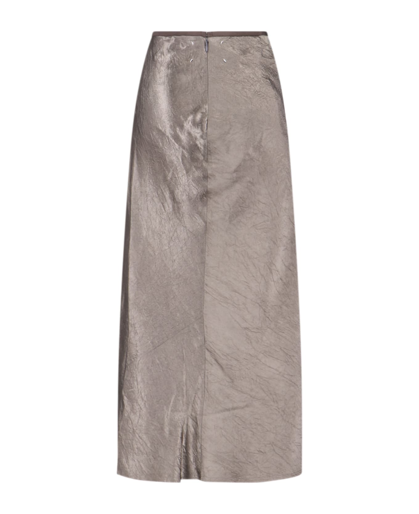 Maison Margiela Satin Midi Skirt - Taupe