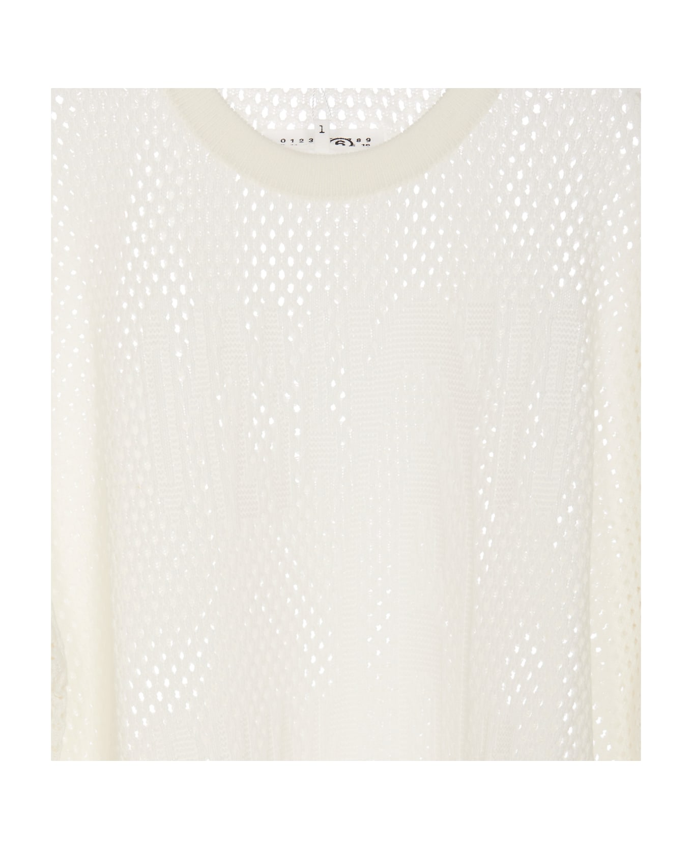 MM6 Maison Margiela Net Long Sweater - White