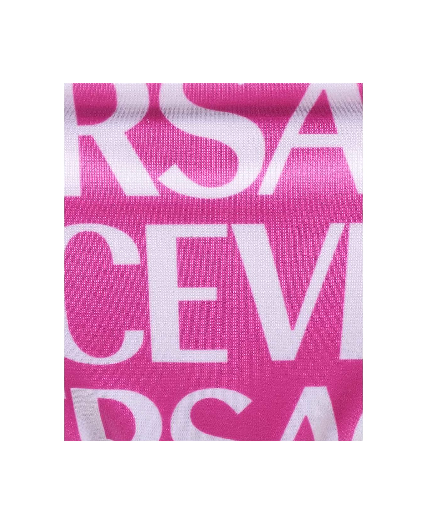 Versace All-over Logo Bikini Bottoms - Fuchsia