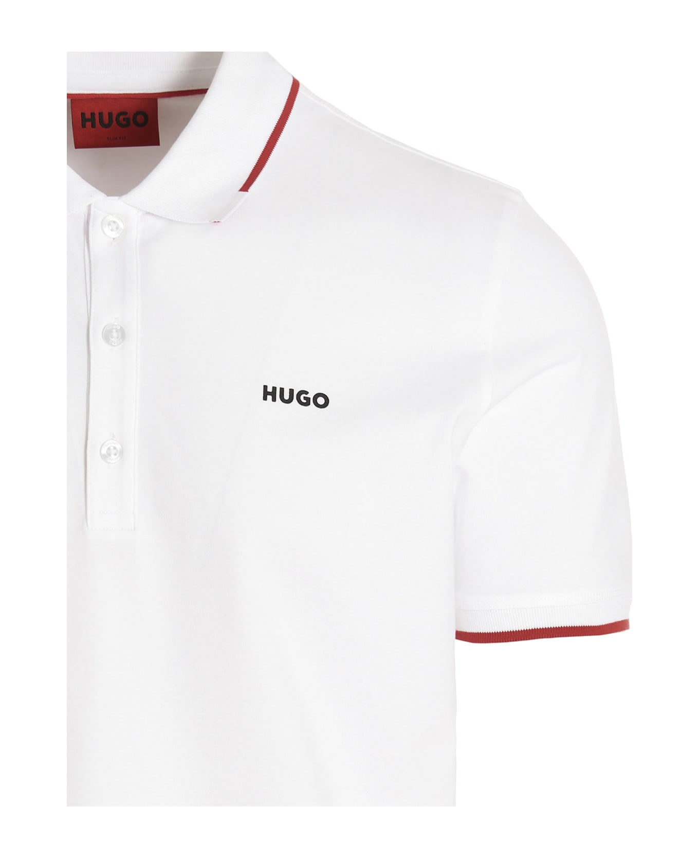 Hugo Boss 'dinoso222' Polo Shirt - White ポロシャツ