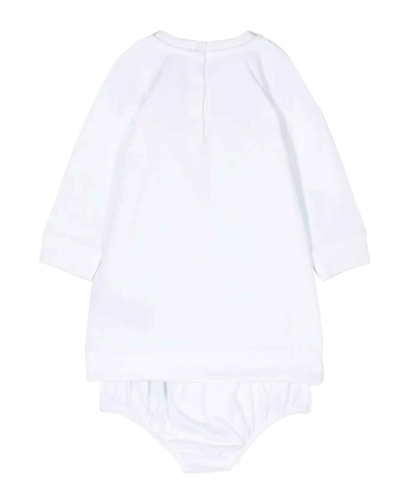 Balmain White Dress Baby Girl - Bianco