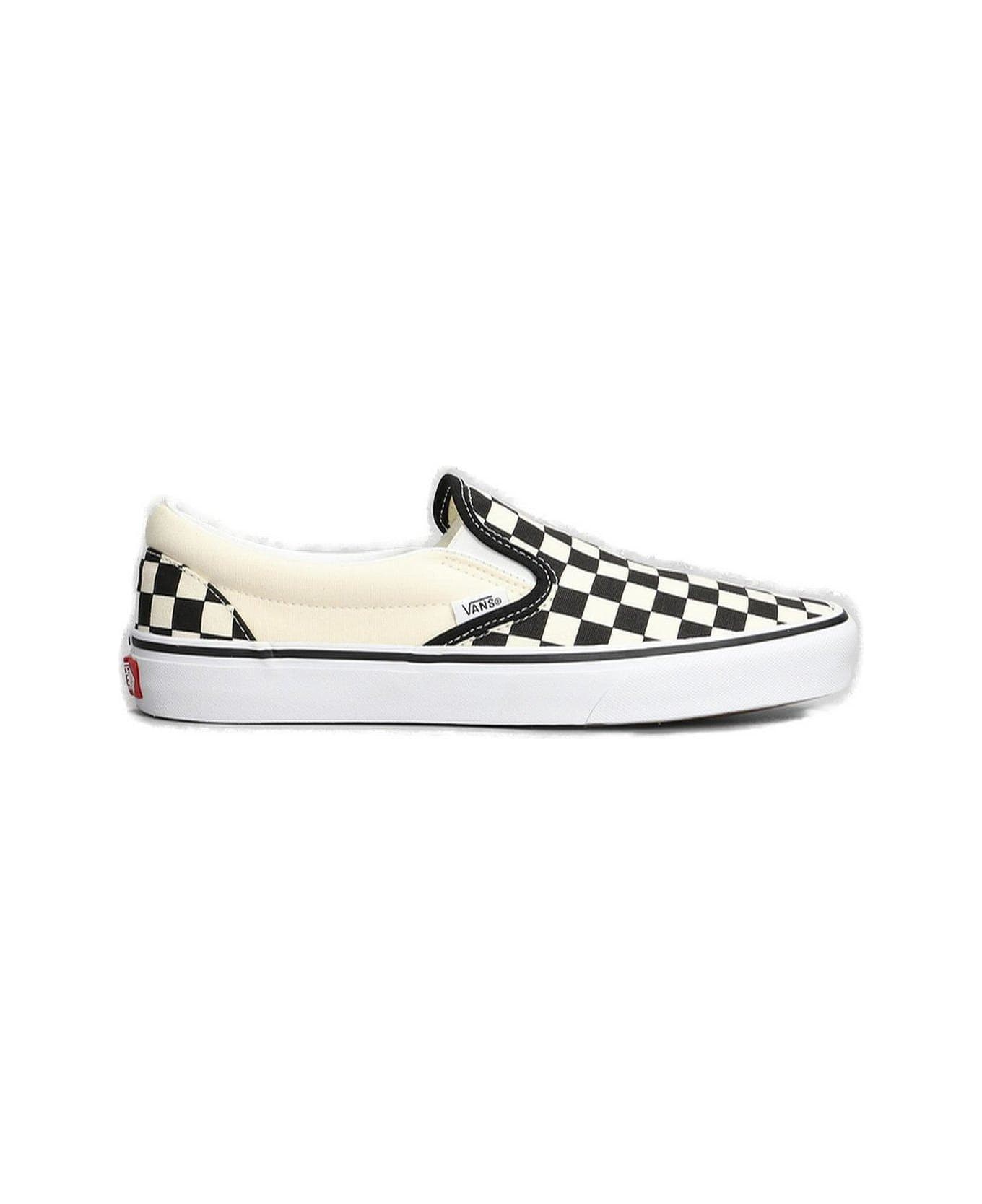 Vans Classic Checkerboard Slip-on Sneakers - Black & White