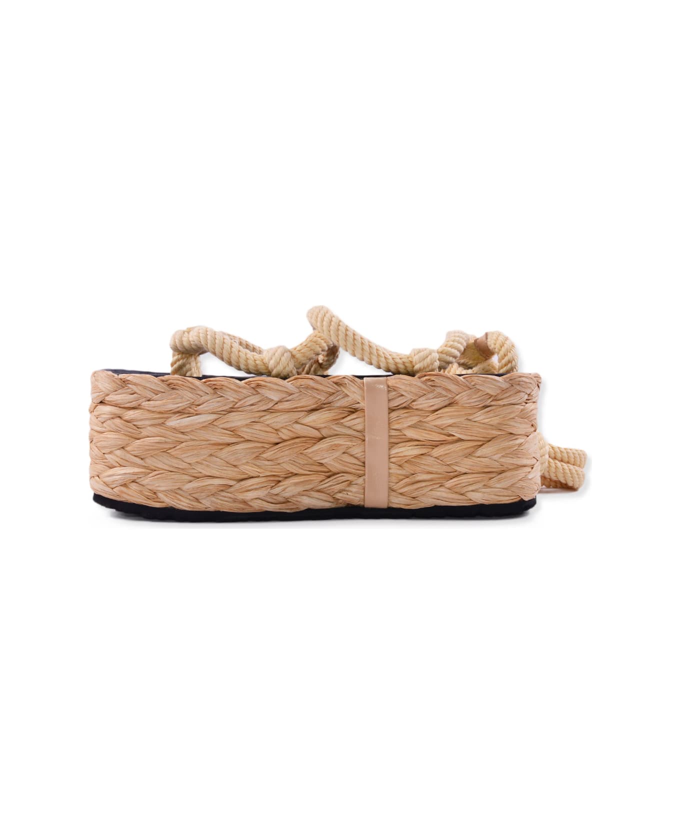 Isabel Marant Elif Wedge Braided Raffia Sandal - NATURAL