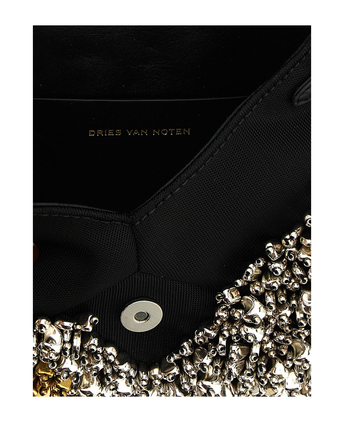 Dries Van Noten 
embellished Envelope
 Clutch - Silver