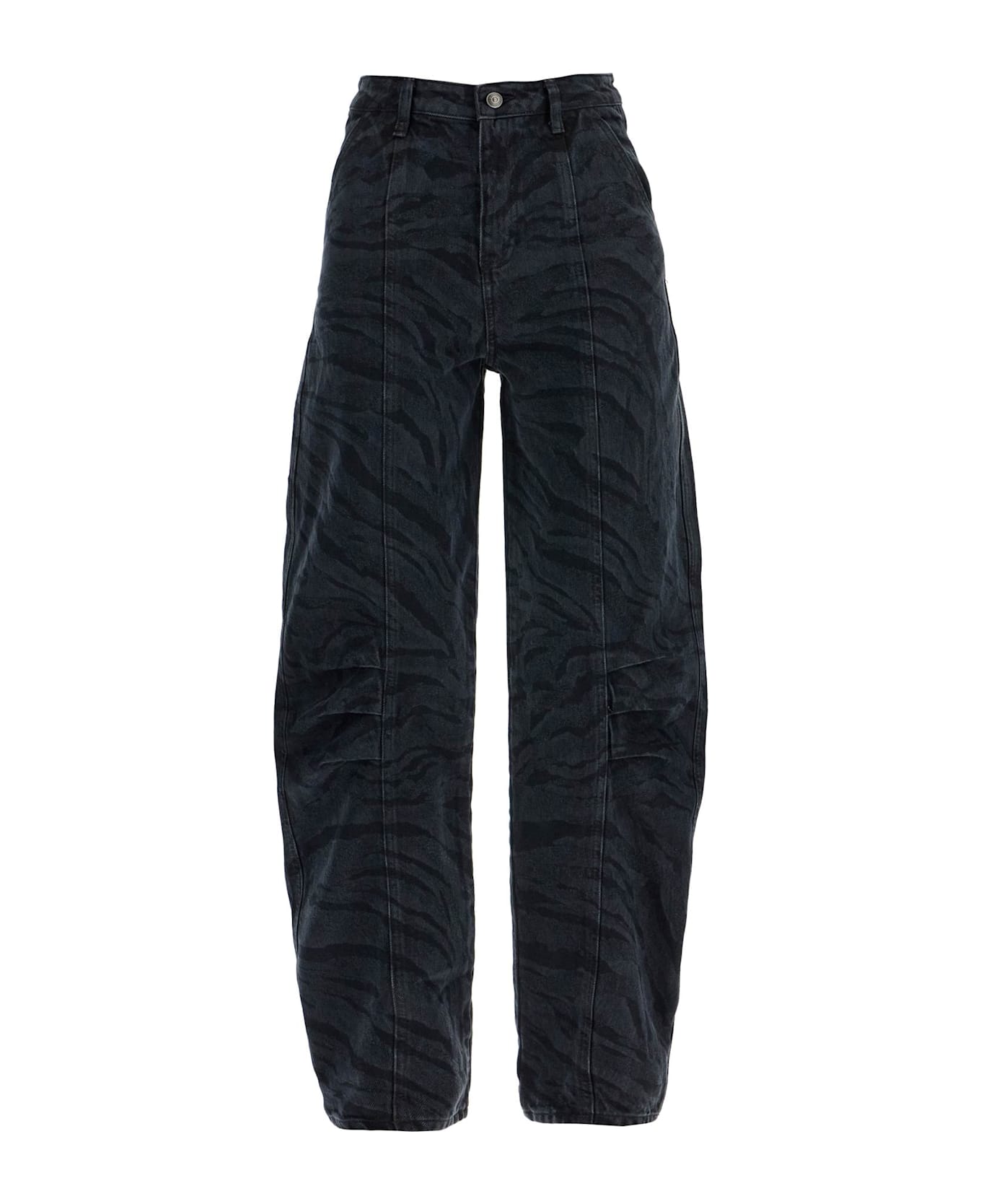Rotate by Birger Christensen Barrel Jeans - BLACK - WASHED (Black)