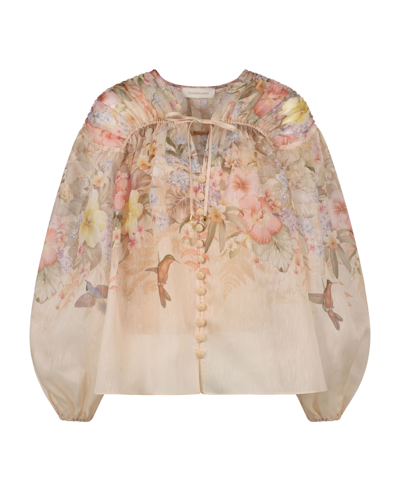Zimmermann Illuminate Drawn Blouse - Pink
