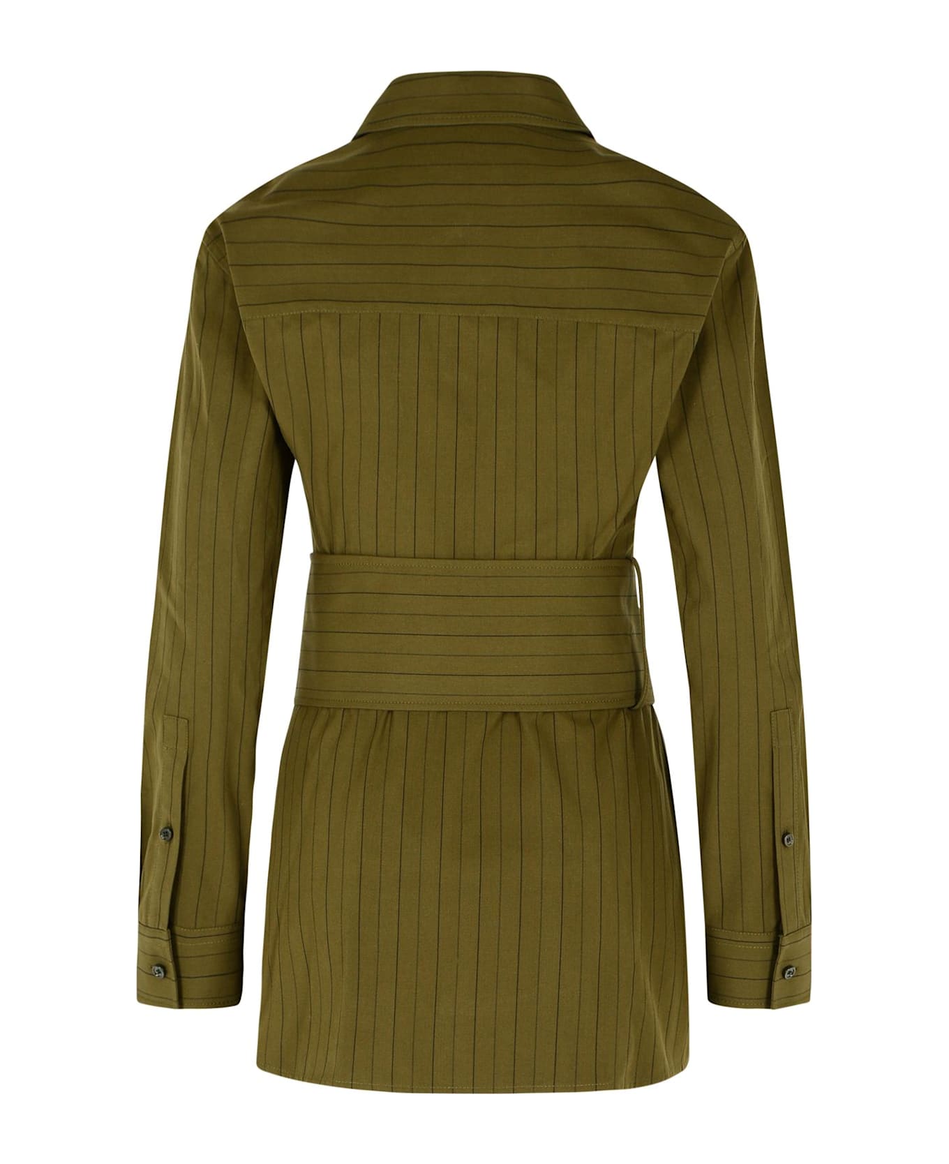 Burberry Green Cotton Mini Dress - Green