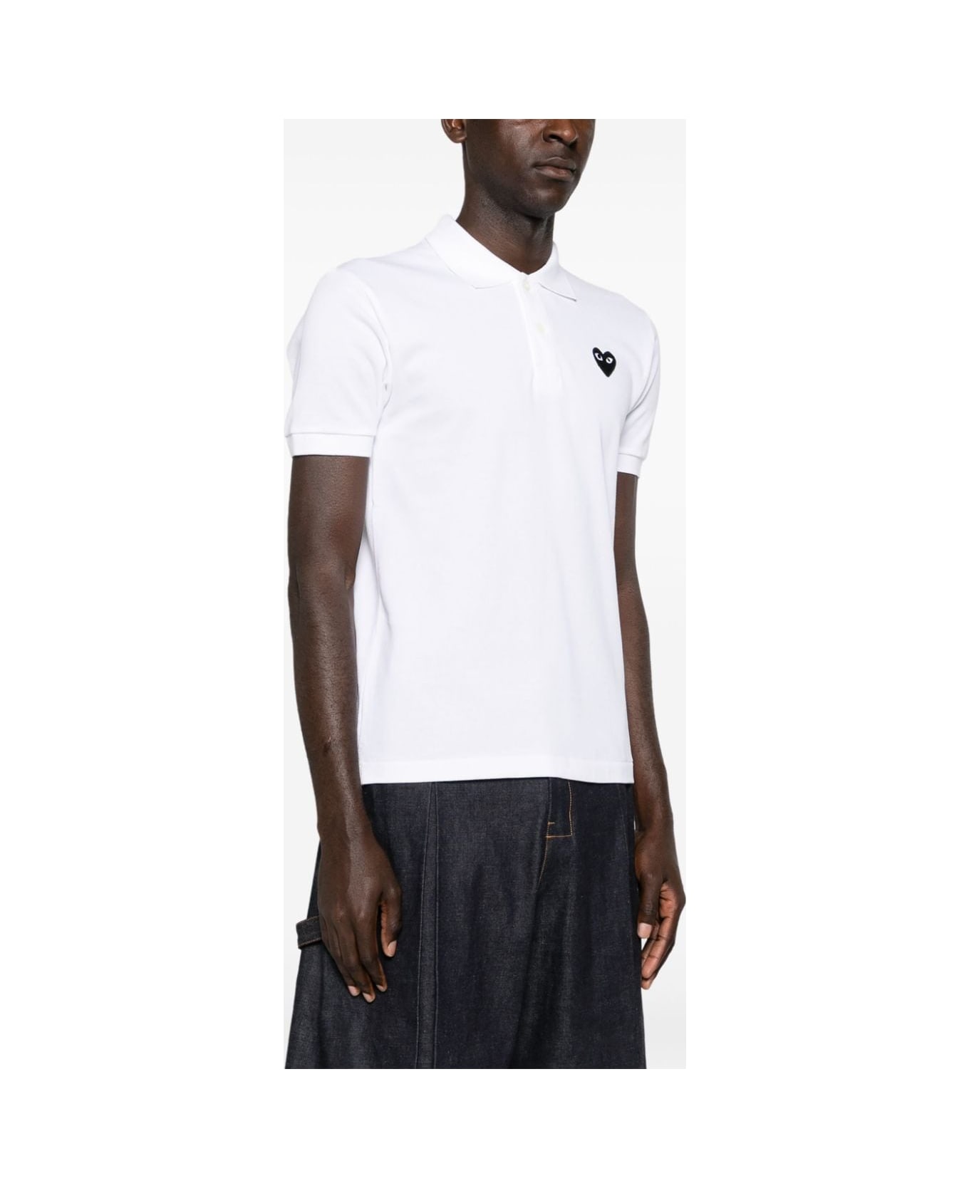 Comme des Garçons Cotton Polo Shirt - White