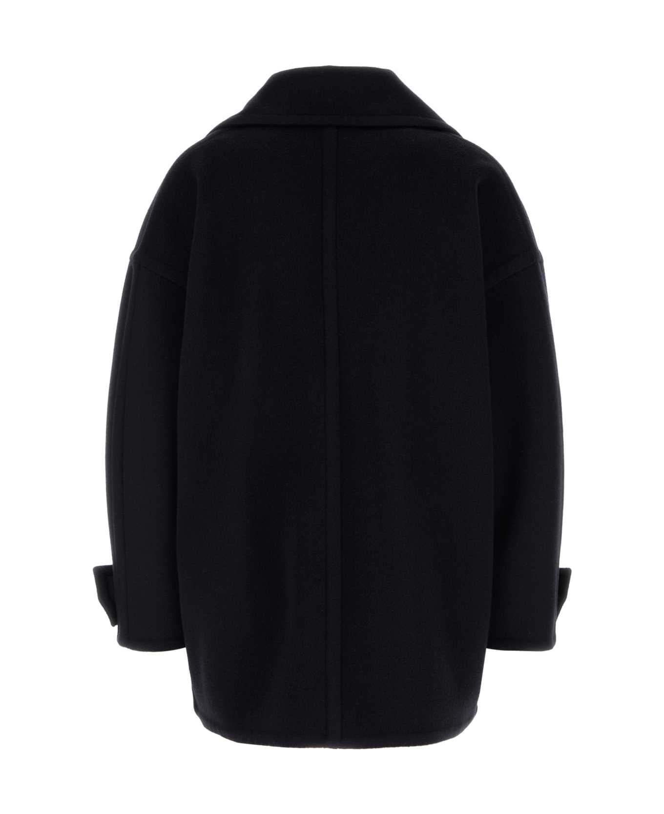 Loewe Midnight Blue Wool Coat - MIDNIGHTBLUE