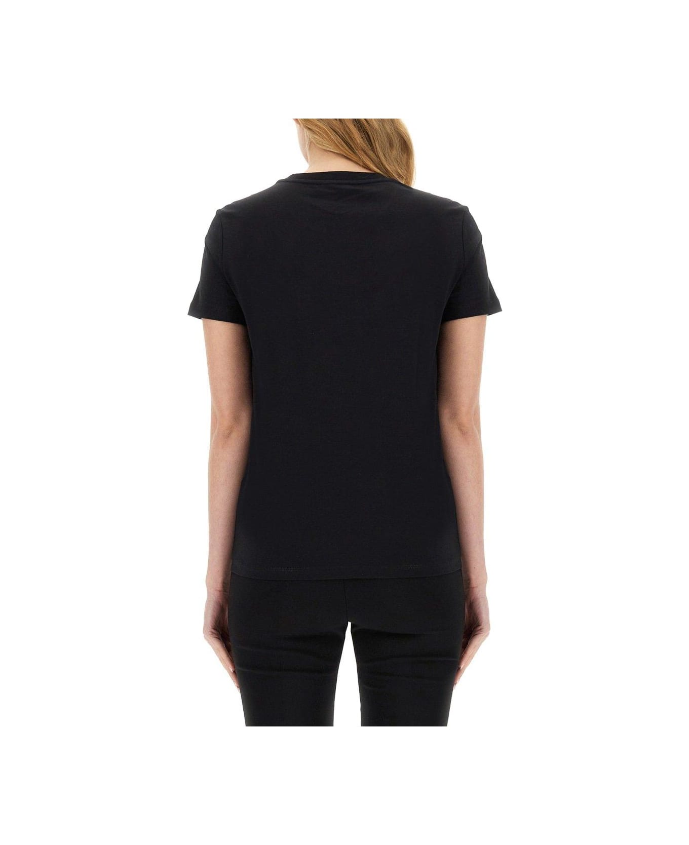 Max Mara Elmo Cotton Crew-neck T-shirt - Black Tシャツ