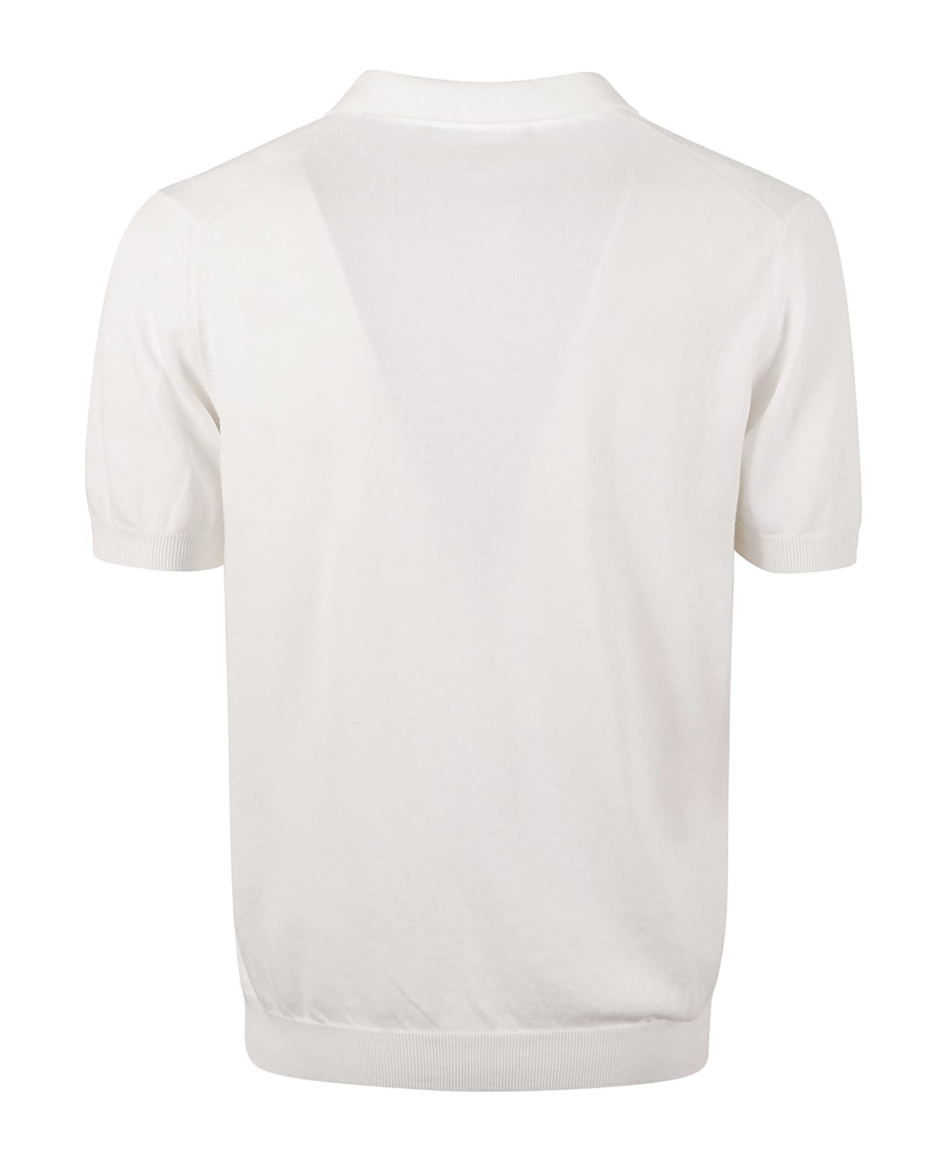 Tagliatore Button-less Placket Polo Shirt - White