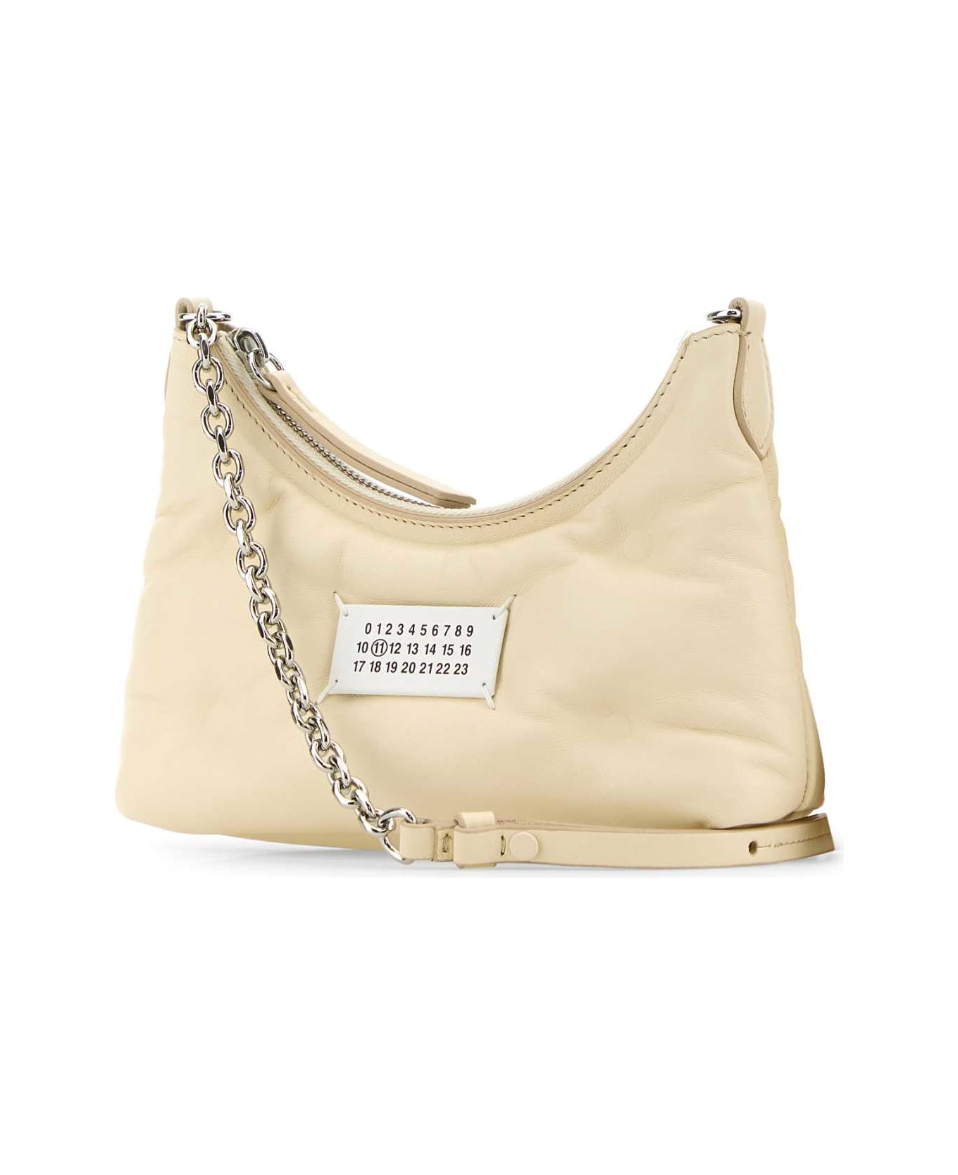 Maison Margiela Small 
hobo
 Ivory Leather Bag - TOILE