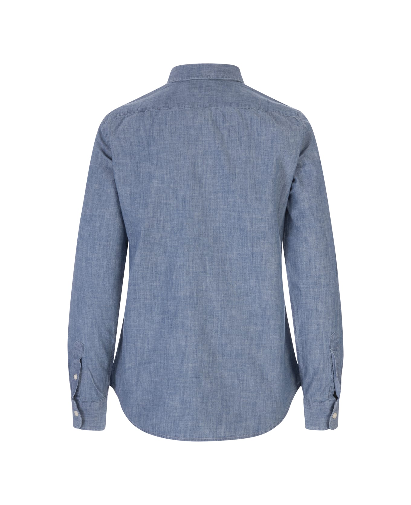 Ralph Lauren Shirt In Indigo Cotton Chambray - Blue
