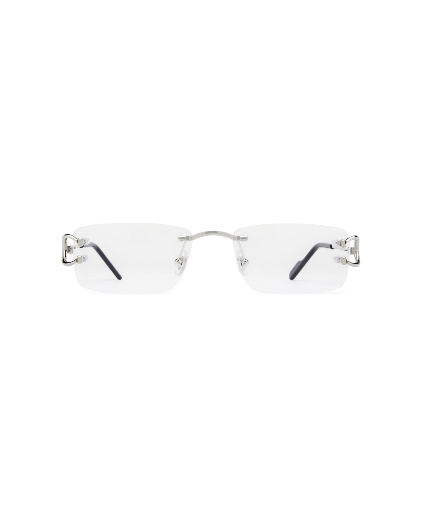 Cartier Eyewear Cartier Ct0344o C Di Cartier 002 Silver Glasses - Argento