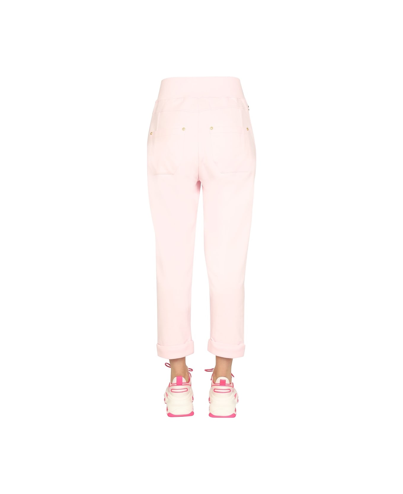 Balmain Jogging Pants With Embossed Buttons - Pink