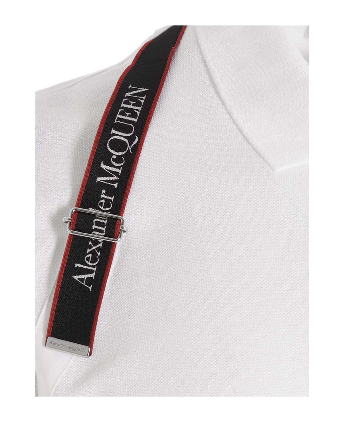 Alexander McQueen Cotton Polo Shirt - White ポロシャツ