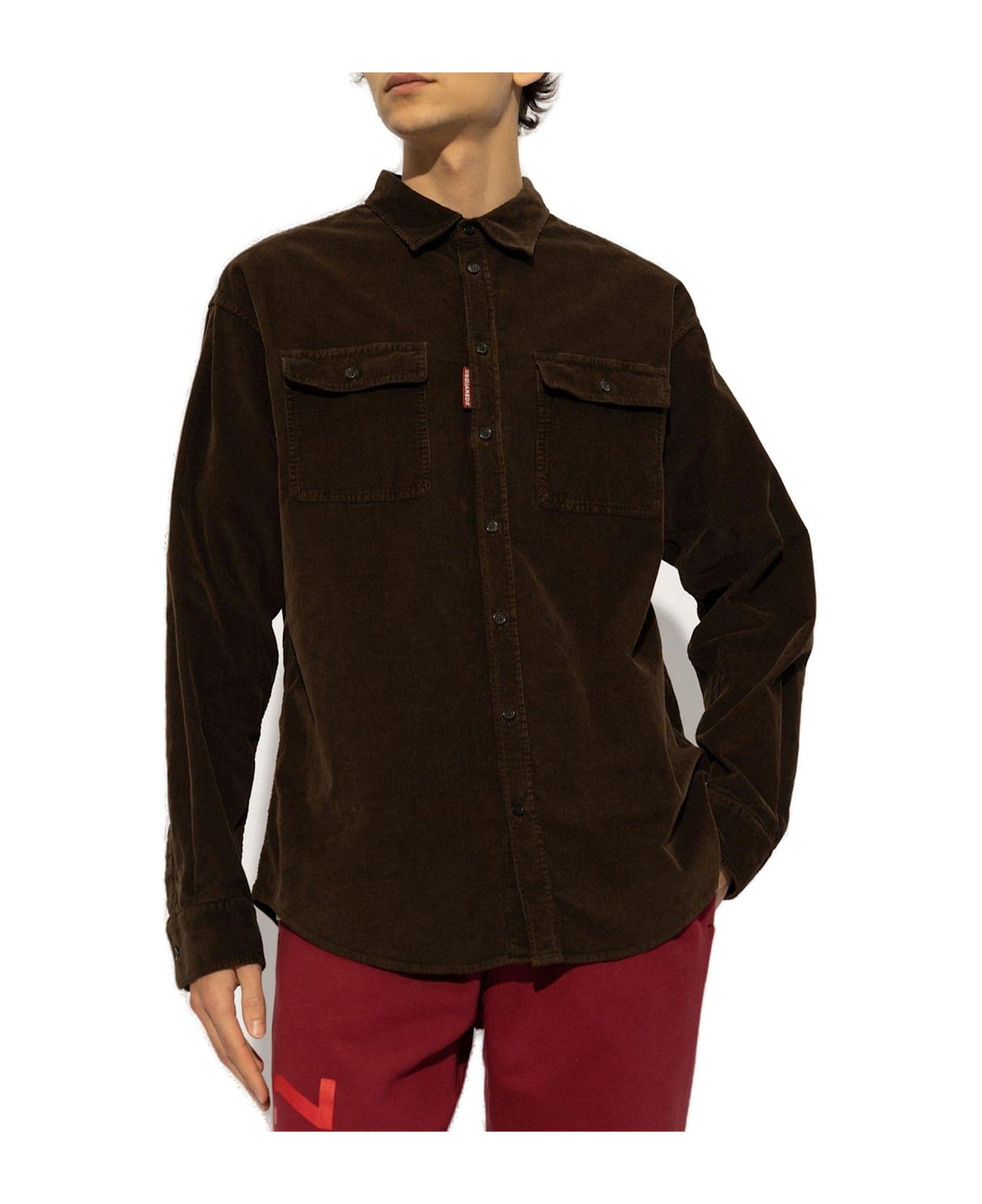 Dsquared2 Corduroy Long-sleeved Shirt