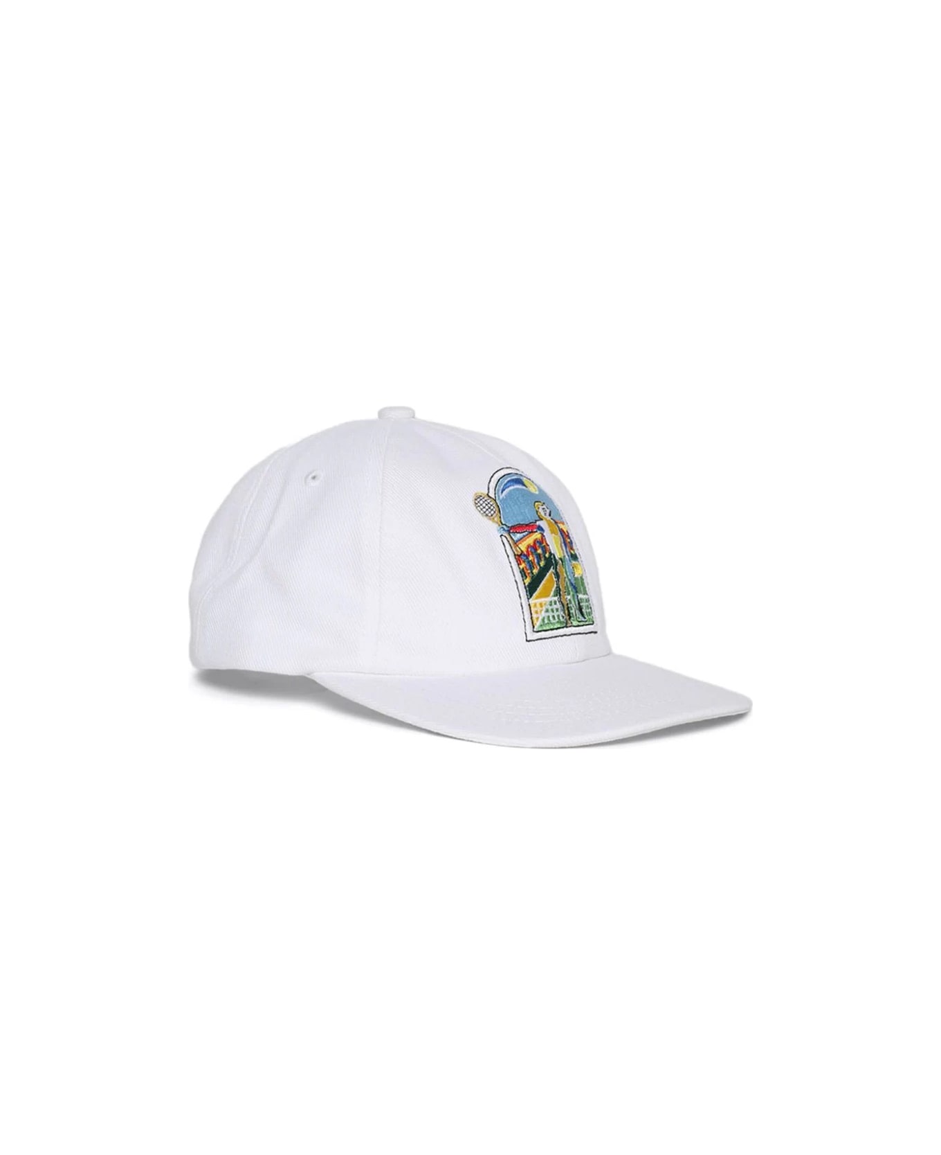 Casablanca White Baseball Hat With Front Embroidery - White