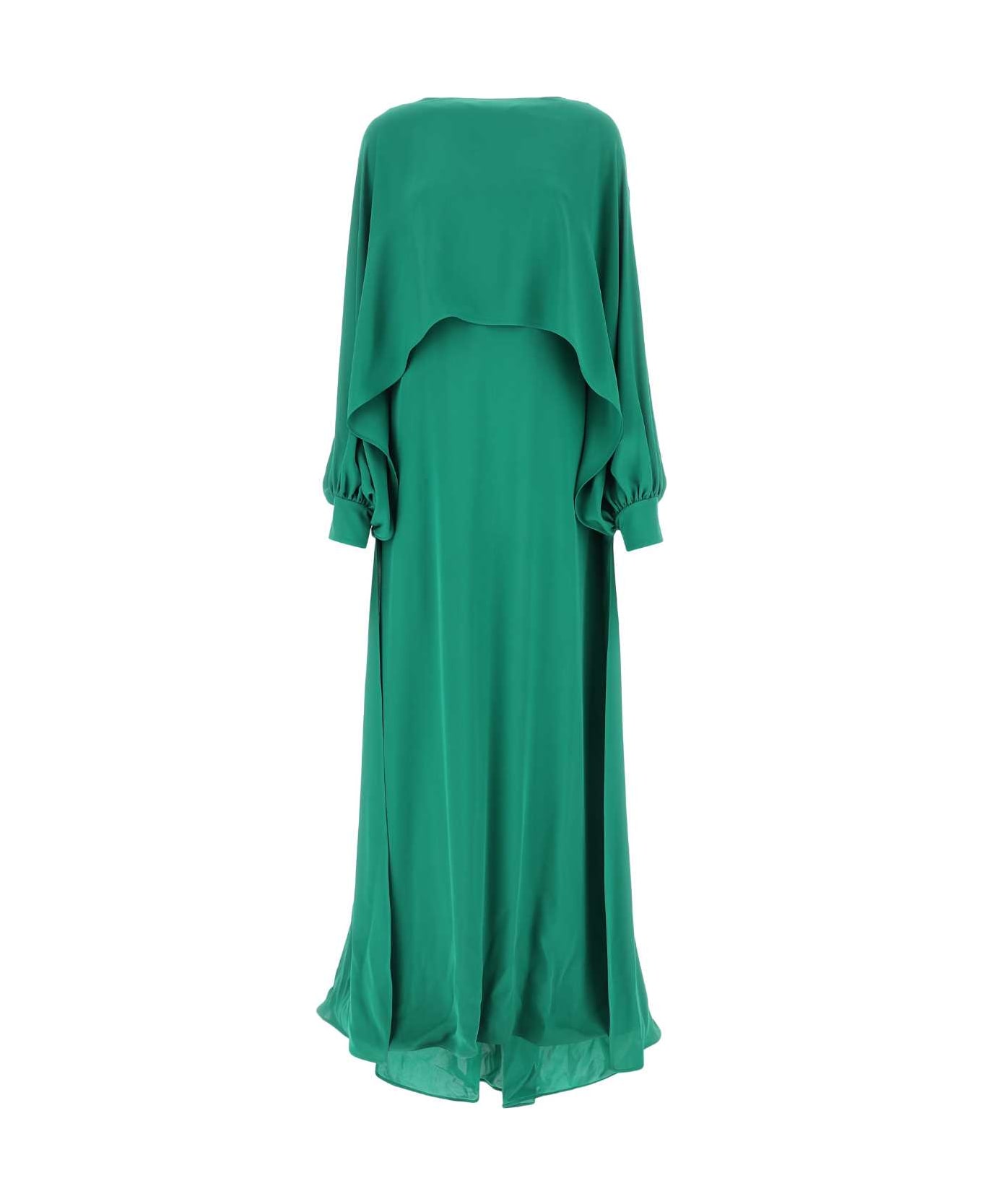 Valentino Garavani Grass Green Crepe Long Dress - ANTICGREEN