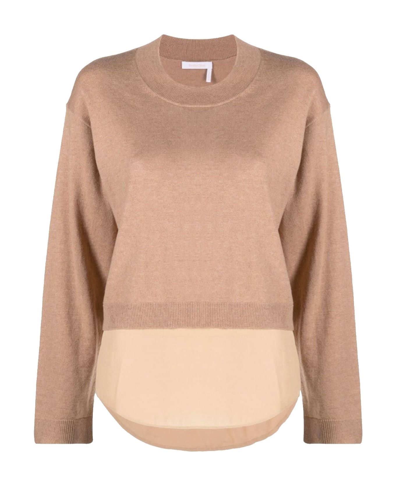 See by Chloé Cotton And Wool Sweater - Brown