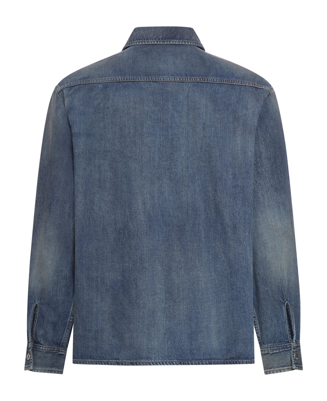 Givenchy Ls Classic Fit Overshirt - Medium Blue