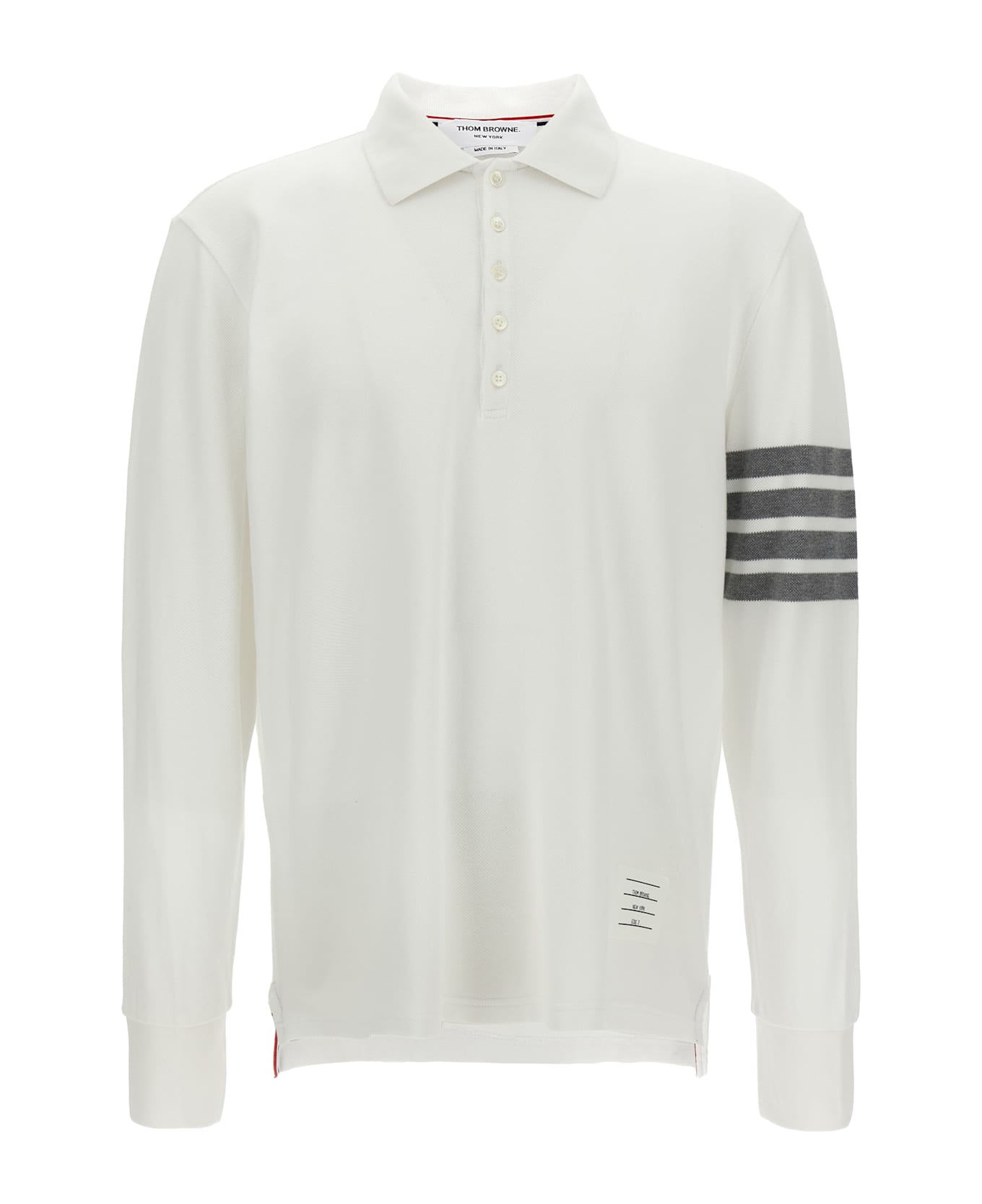 Thom Browne 
w/ 4bar
 Polo Shirt - White
