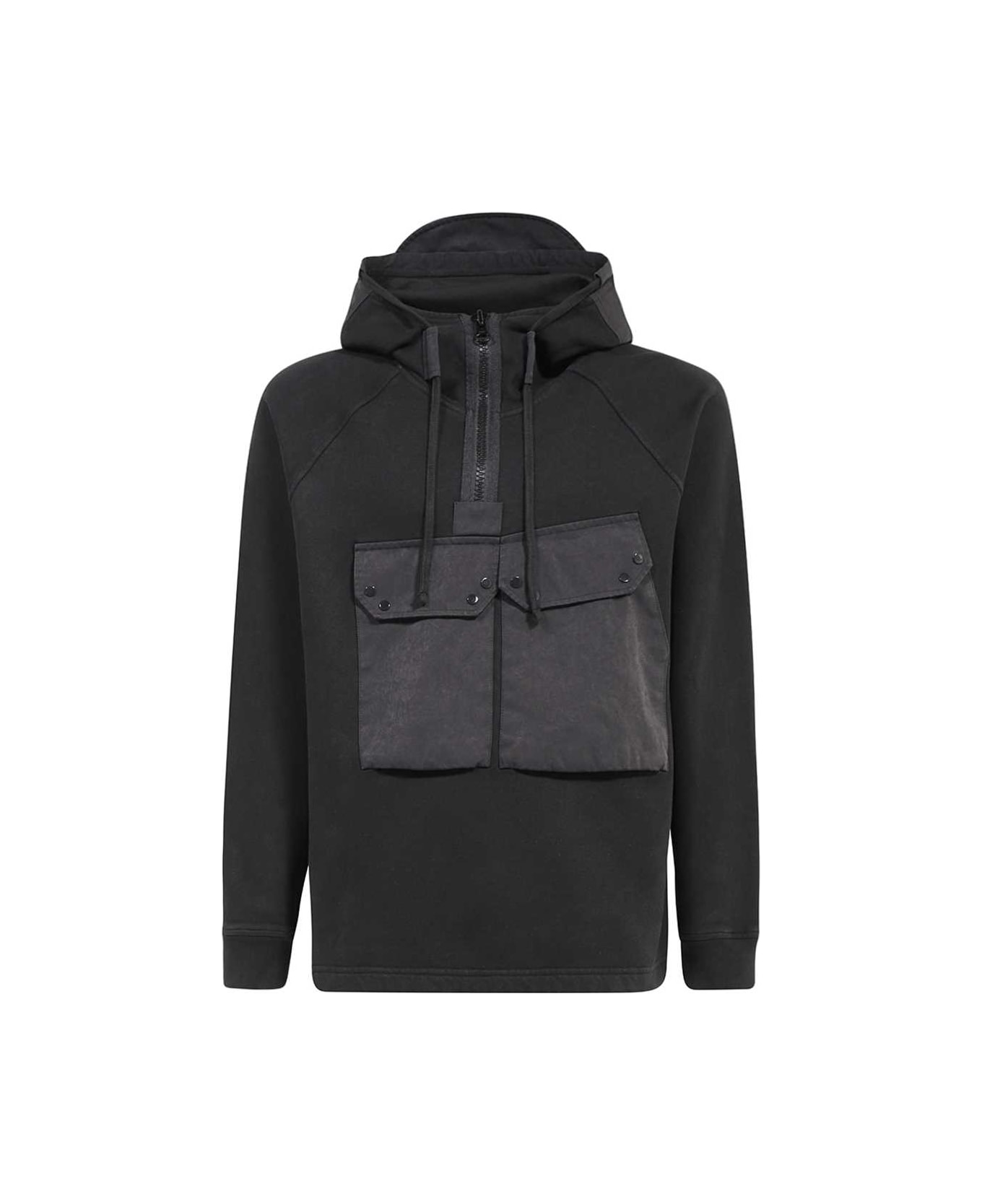 Ten C Cotton Hoodie - black