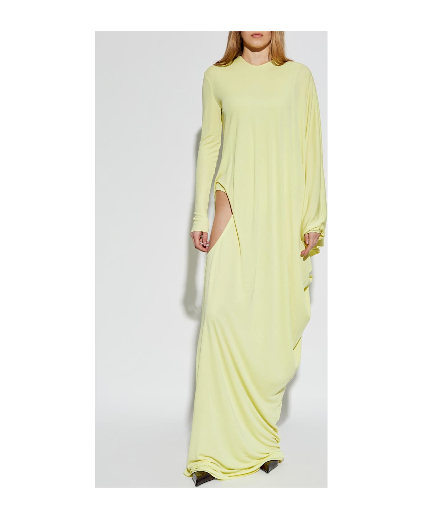 Tom Ford Long Dress With A Slit - CREAM