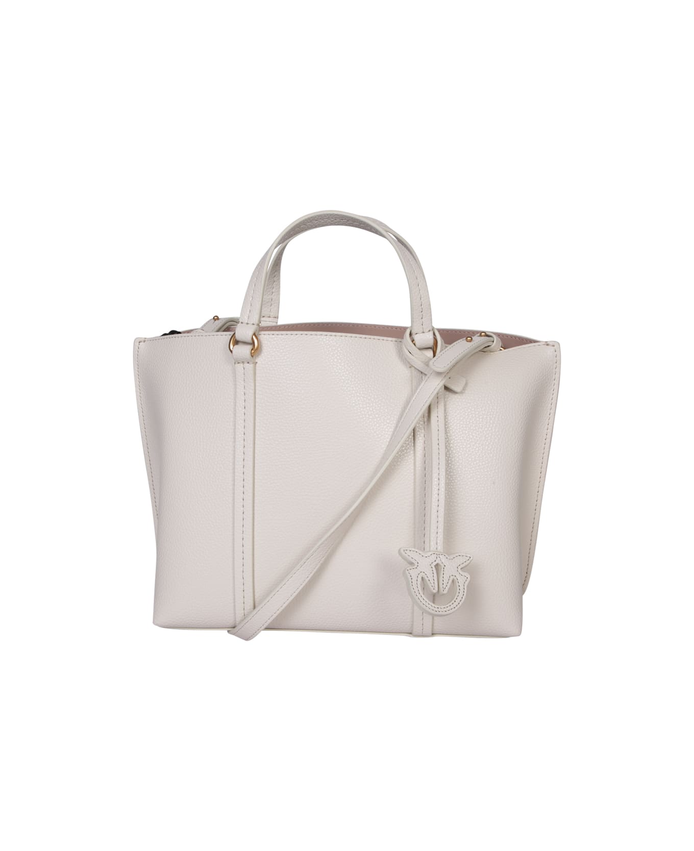 Pinko 'carrie Shopper' Bag In White - White