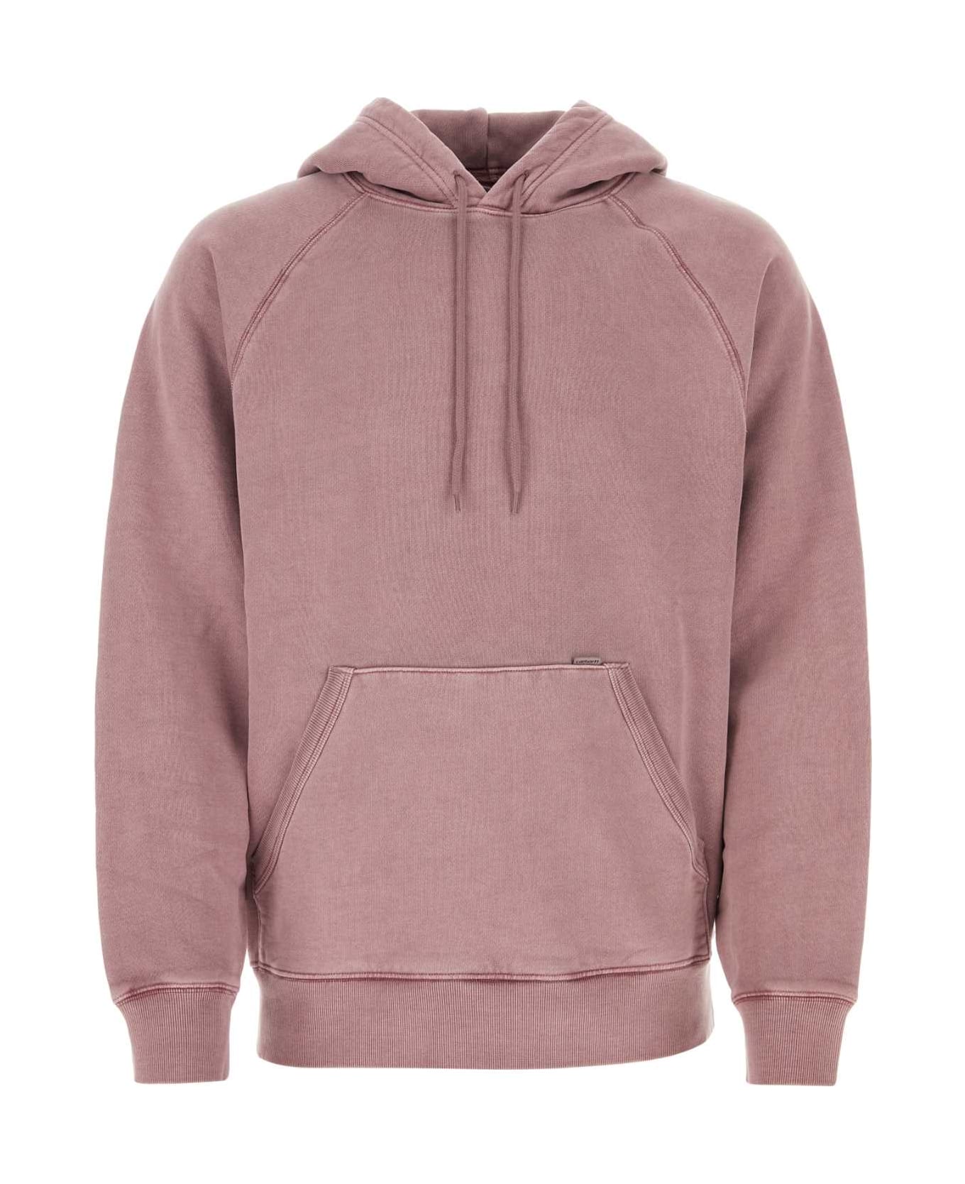 Carhartt Antiqued Pink Cotton Hooded Taos Sweat - BLK