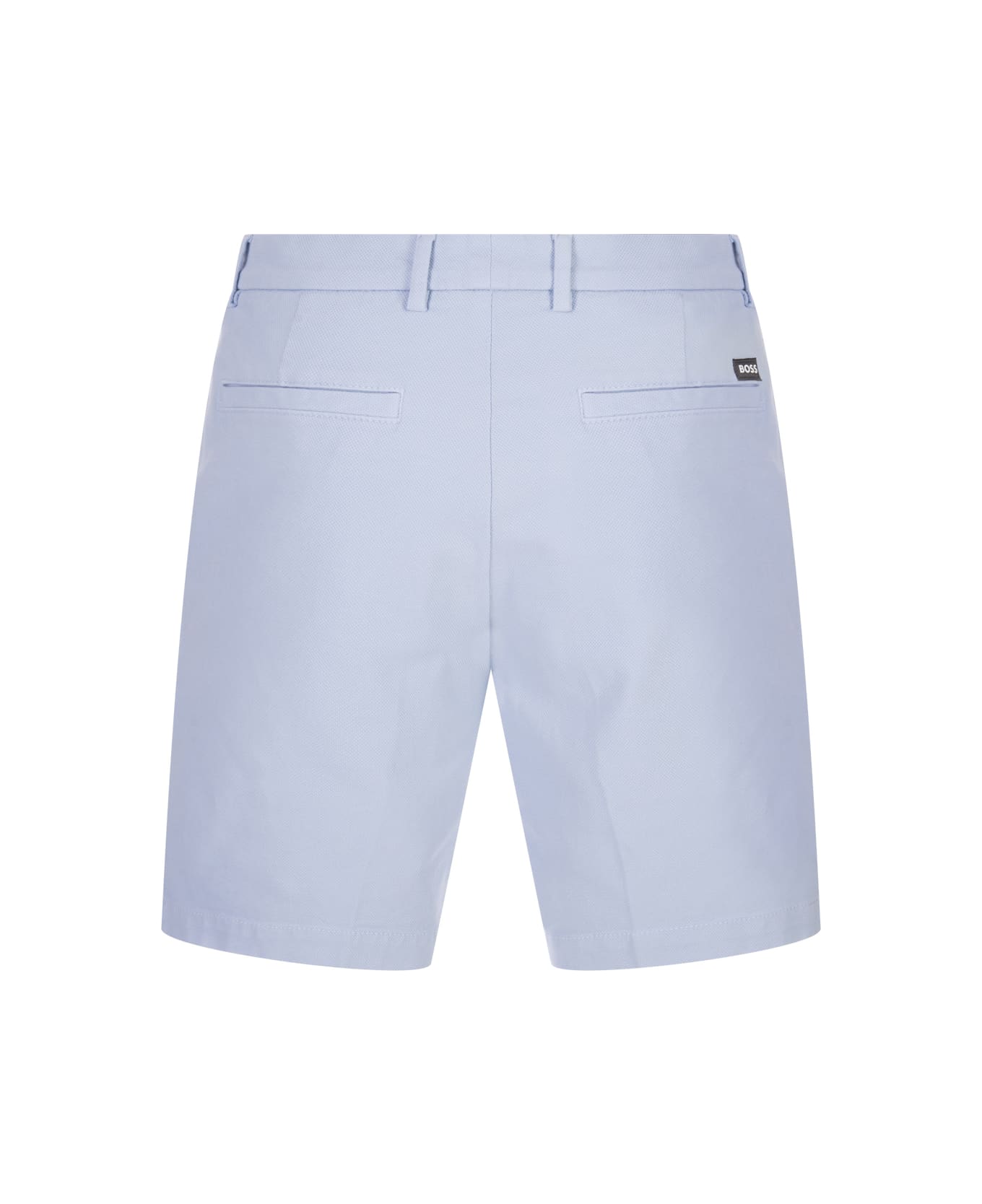 Hugo Boss Light Blue Regular Fit Bermuda Shorts - Blue