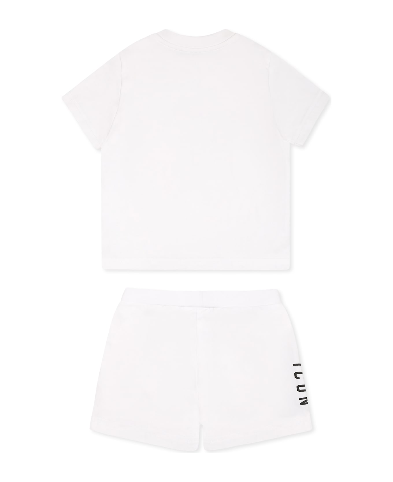 Dsquared2 White Set For Baby Boy With Black Logo - White