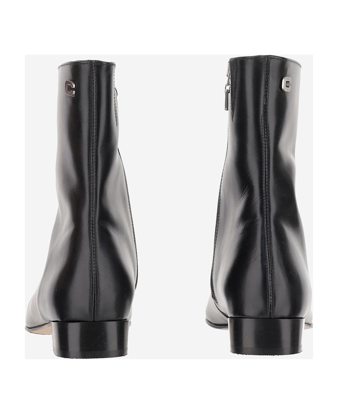 Carel Aiglon 24 Leather Ankle Boots - Black