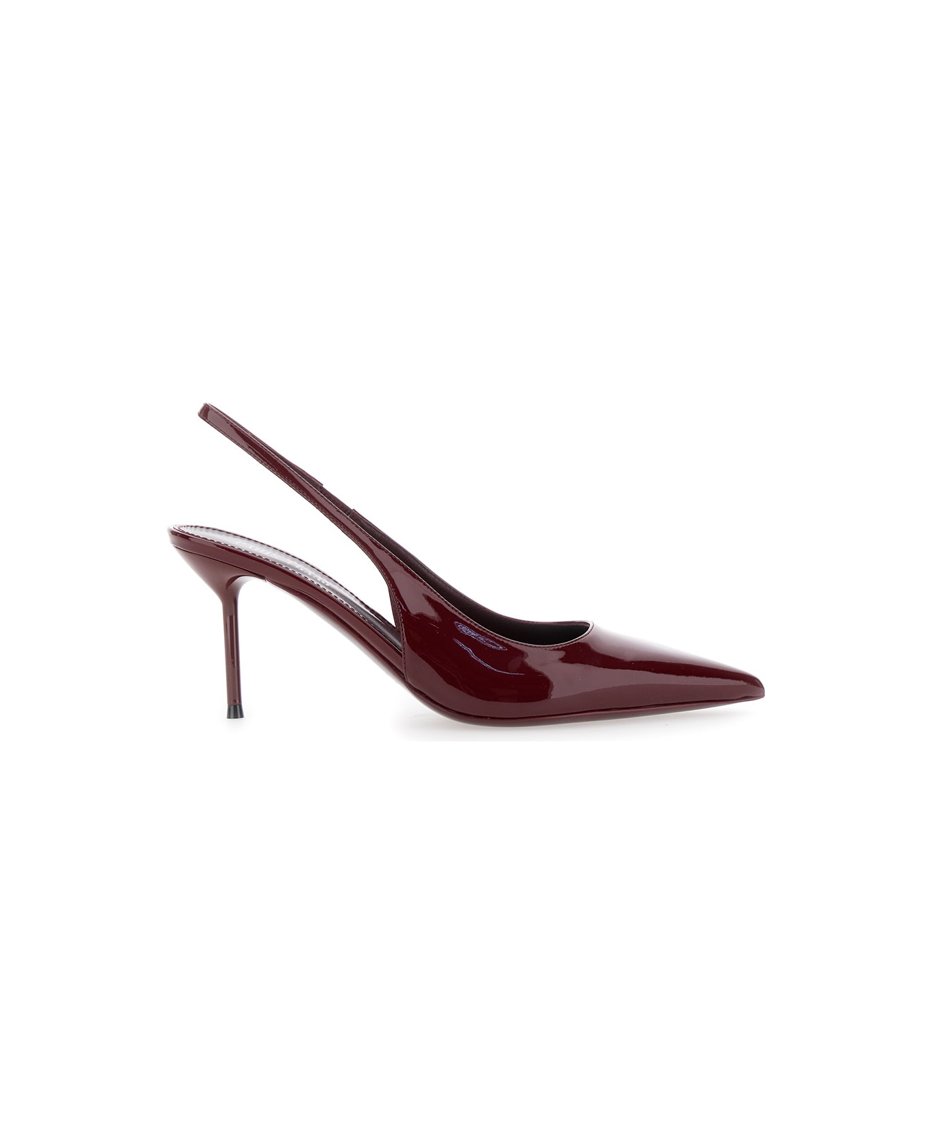 Paris Texas 'lidia' Bordeaux Slingback Pumps With High Stiletto Heel In Patent Leather Woman - Bordeaux