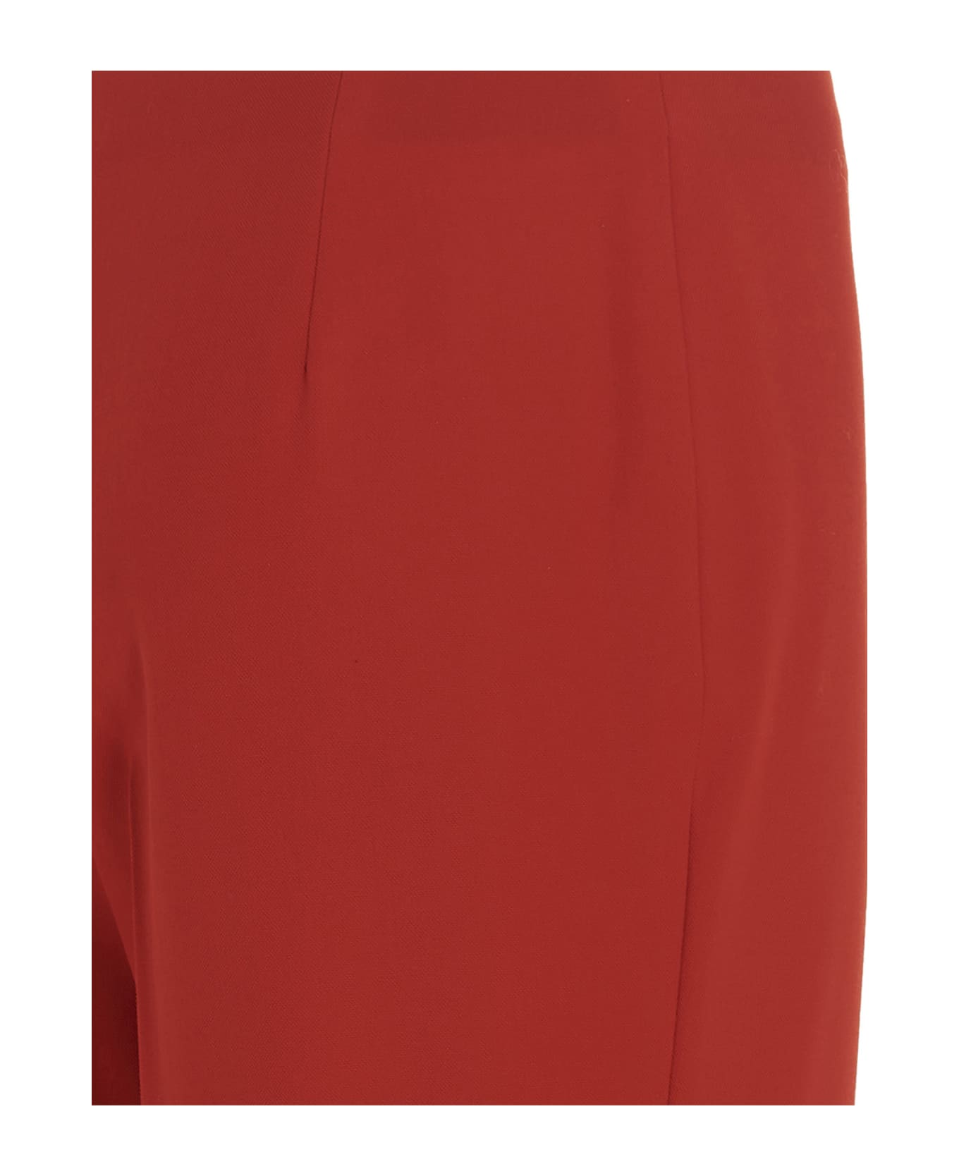 Ferragamo Straight Pants With Pleat - Red