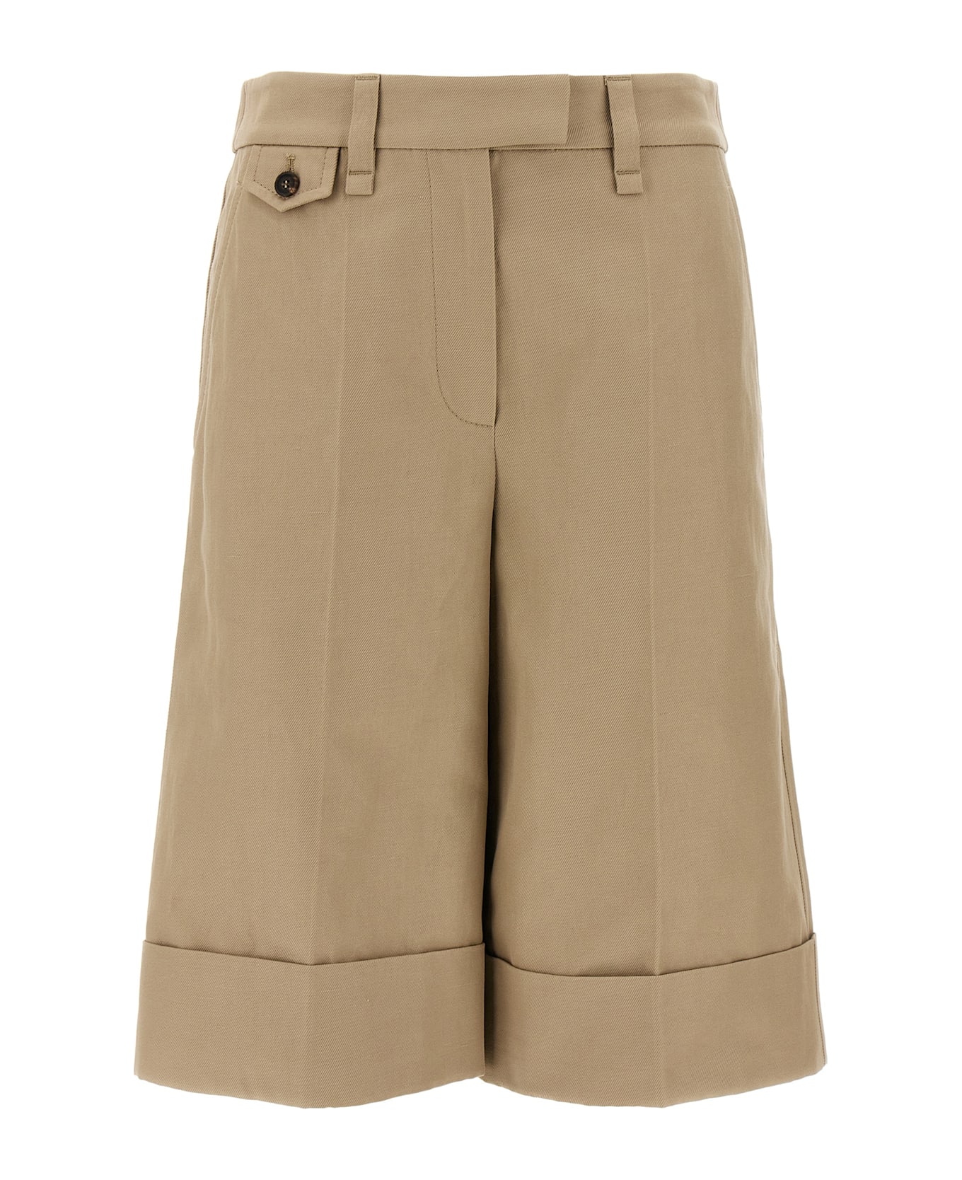 Brunello Cucinelli Turn-up Bermuda Shorts - Beige