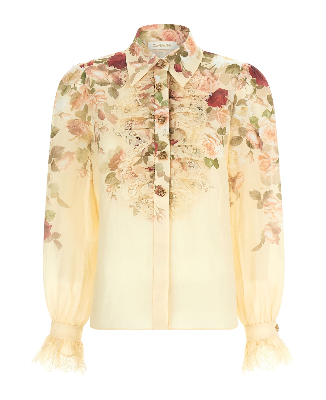 Zimmermann 
hypnotic Tux
 Shirt - CREAMCASCADE