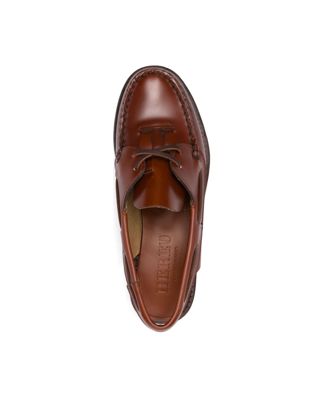 Hereu Saler Leather Slingback Loafers - Leather Brown