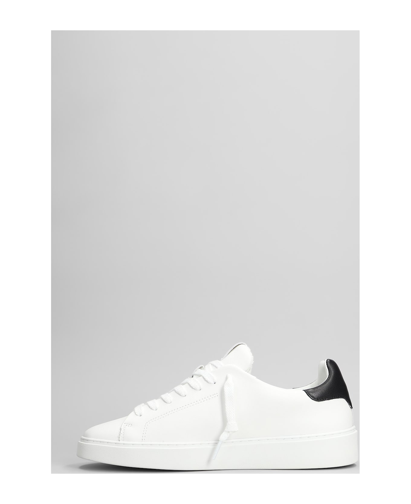 D.A.T.E. Levante Sneakers In White Leather D.A.T.E. - WHITE/BLACK