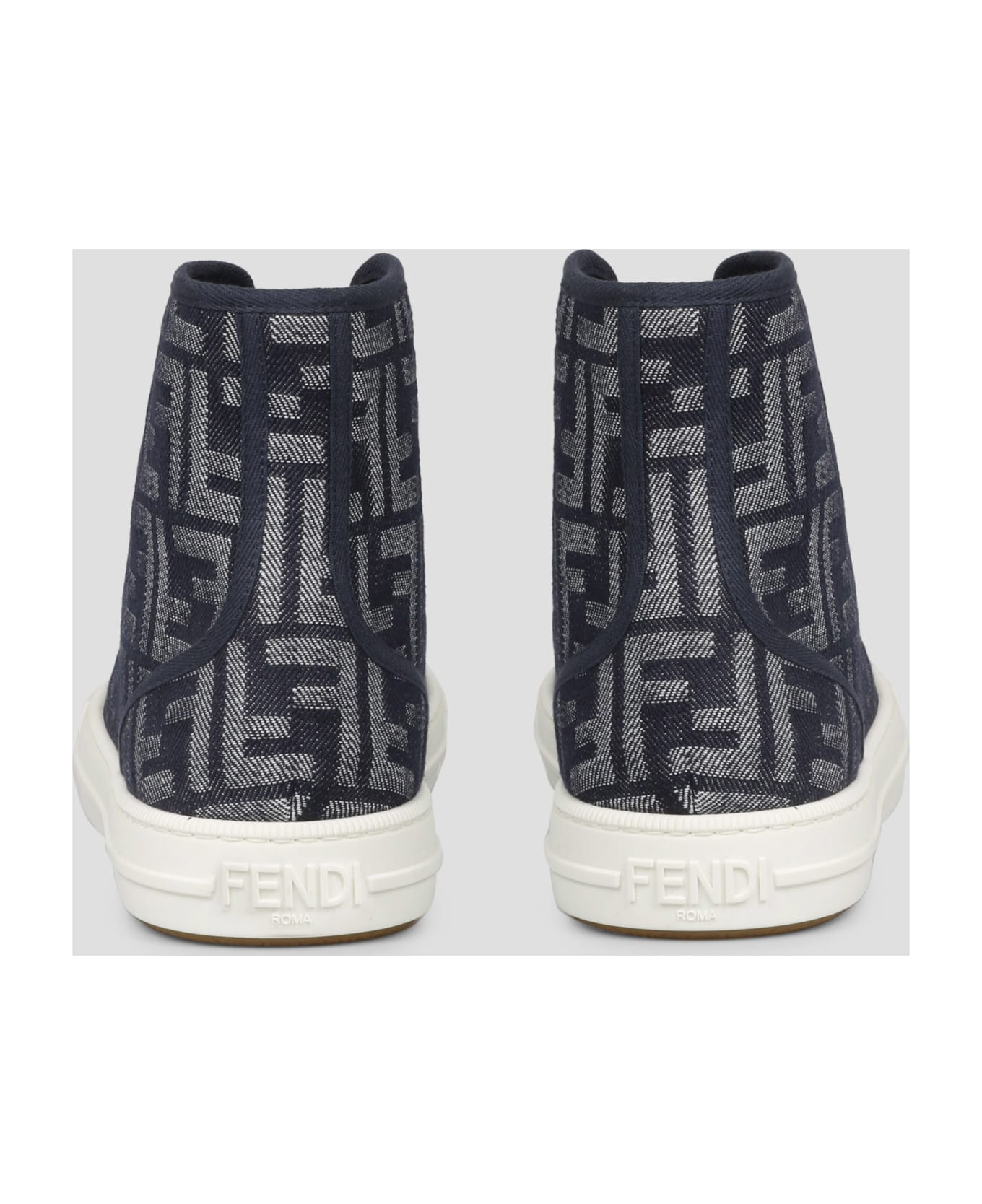 Fendi Domino High Top Sneakers - Blu