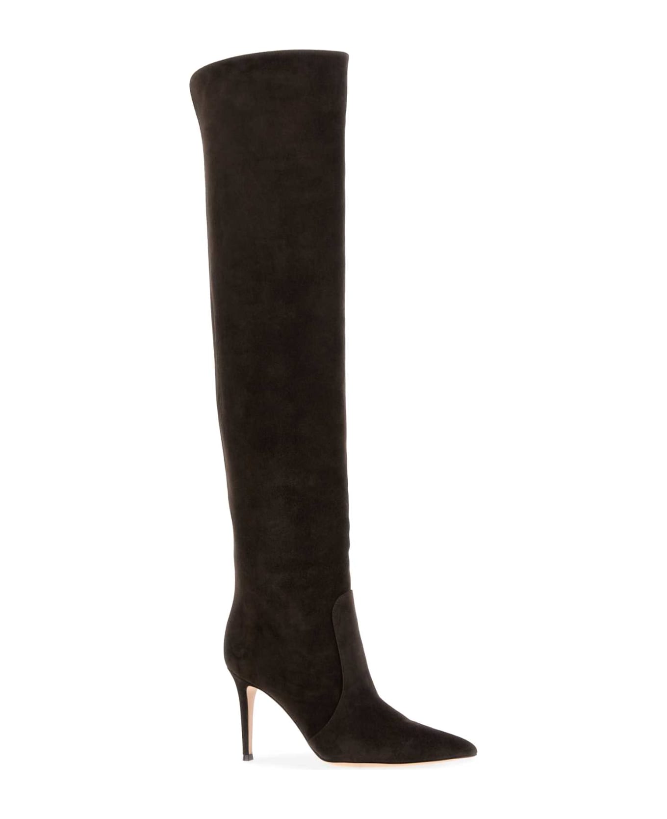 Gianvito Rossi Brown Suede Hansen Boots - MOKA
