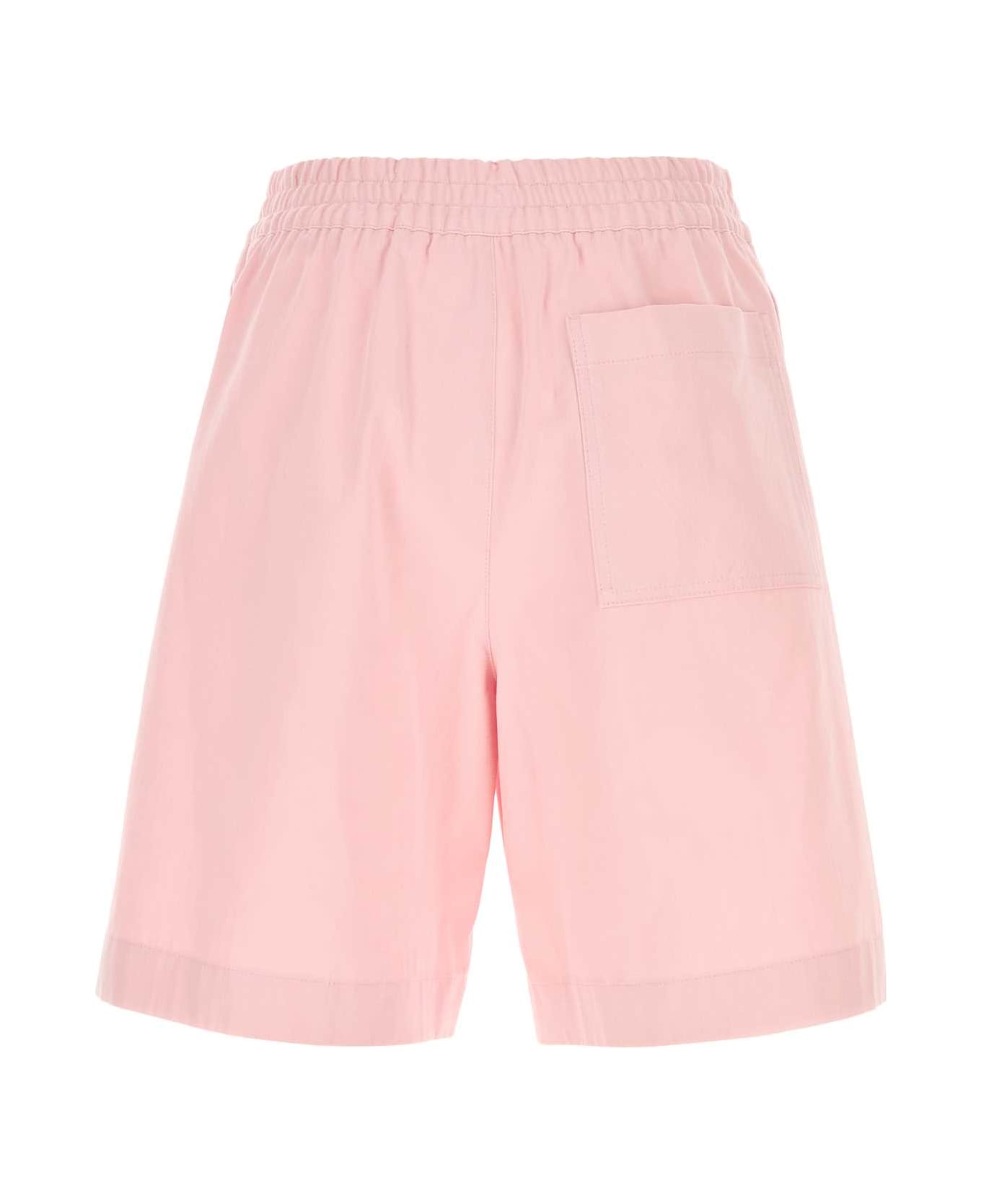 Bottega Veneta Pink Twill Bermuda Shorts - ROSE