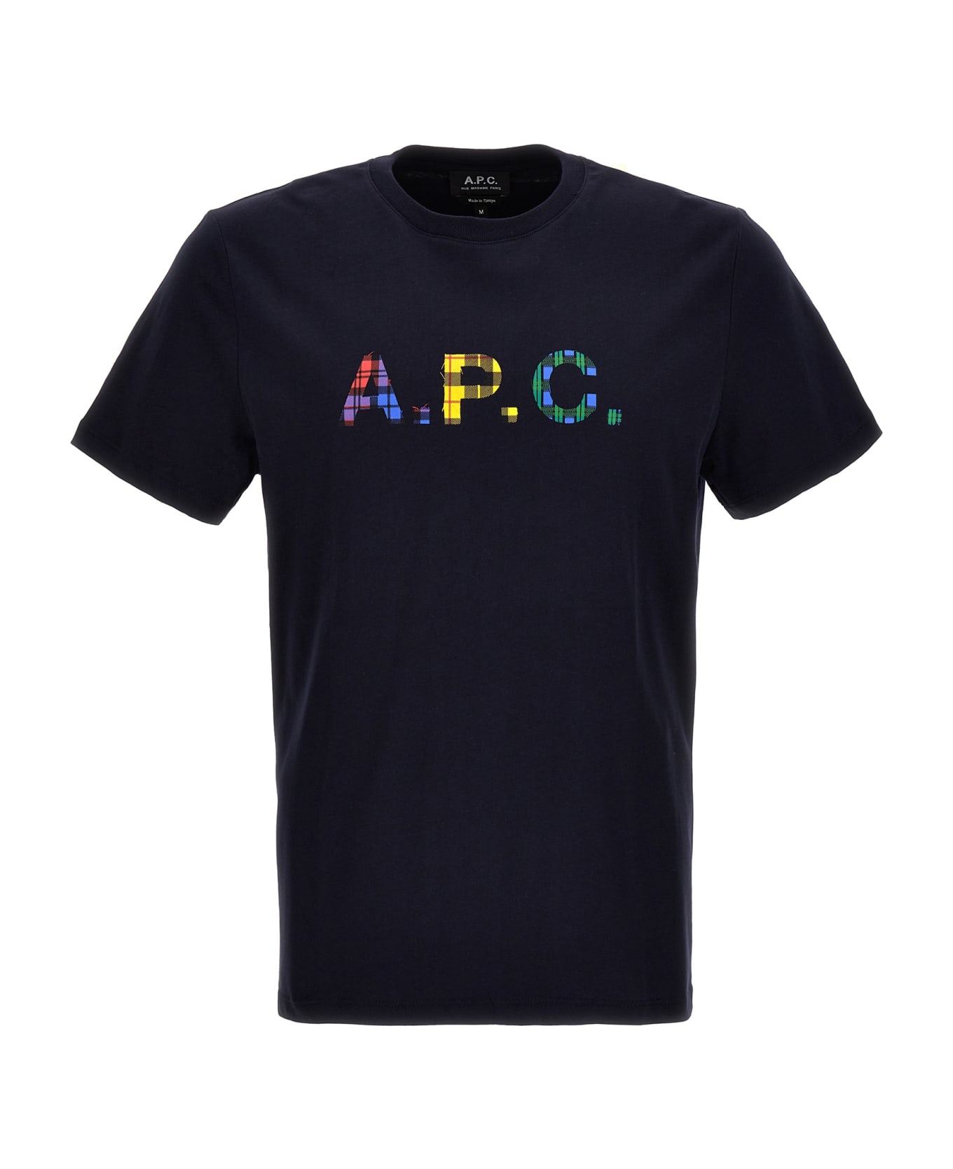 A.P.C. Logo Round Neck T-shirt - Blue シャツ
