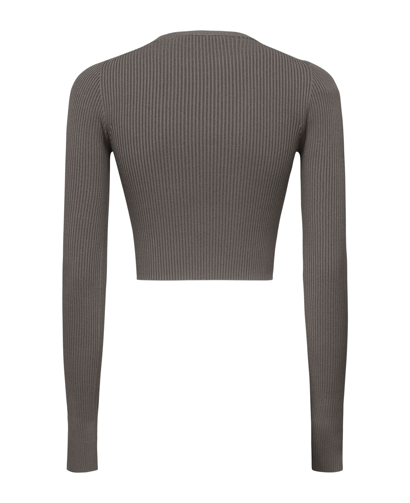 Max Mara Viscose Crepe Crop Top - Grey