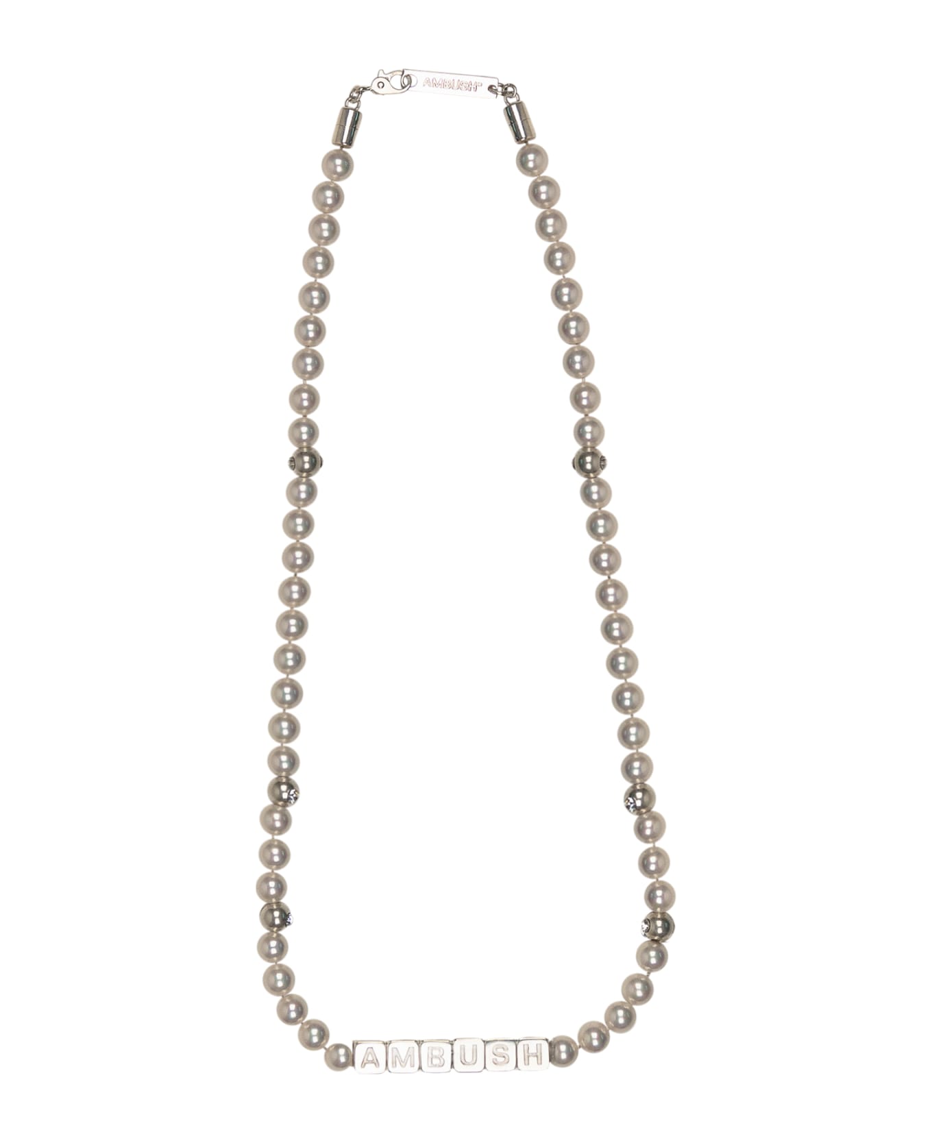 AMBUSH Pearl Necklace - SILVER