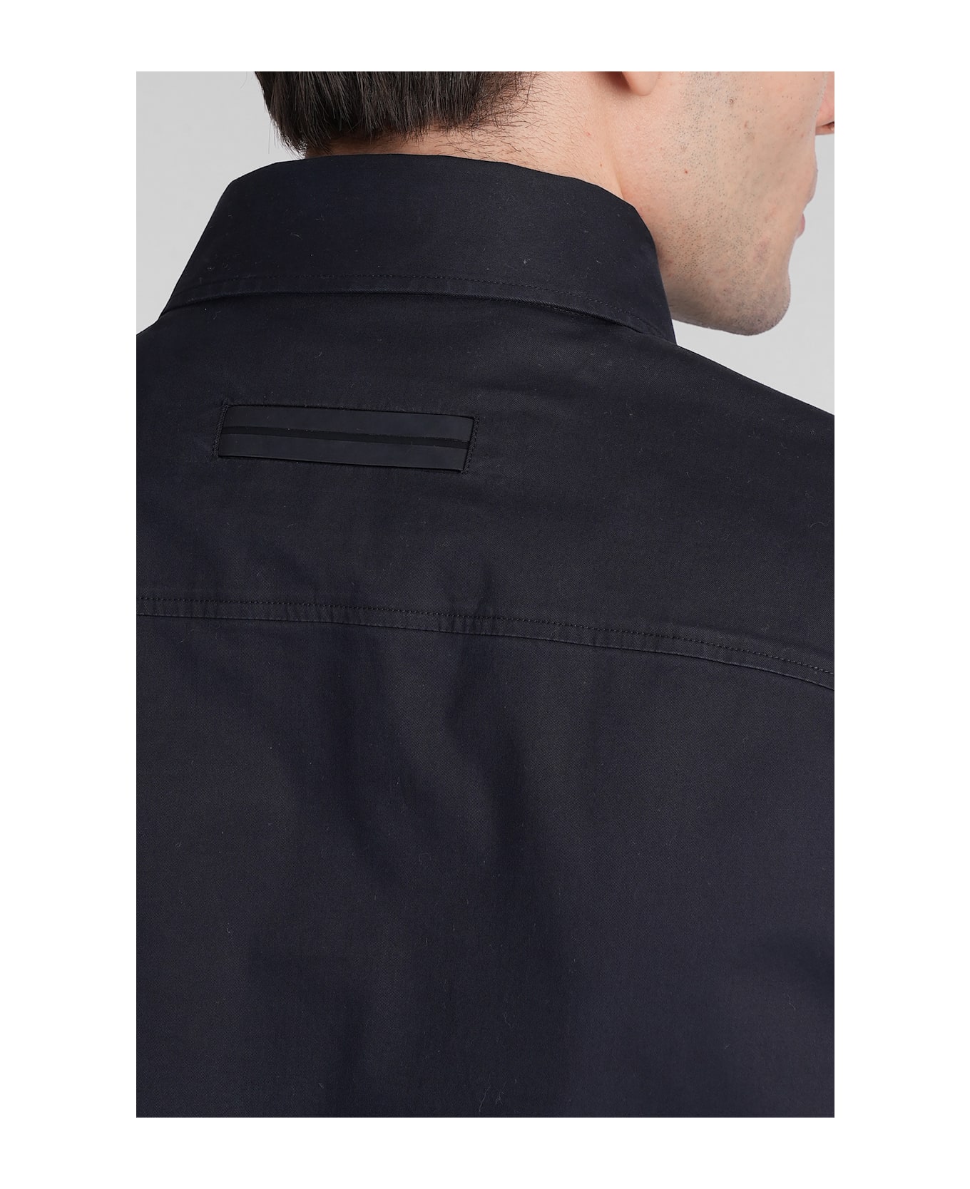 Zegna Shirt In Blue Cotton - BLUE